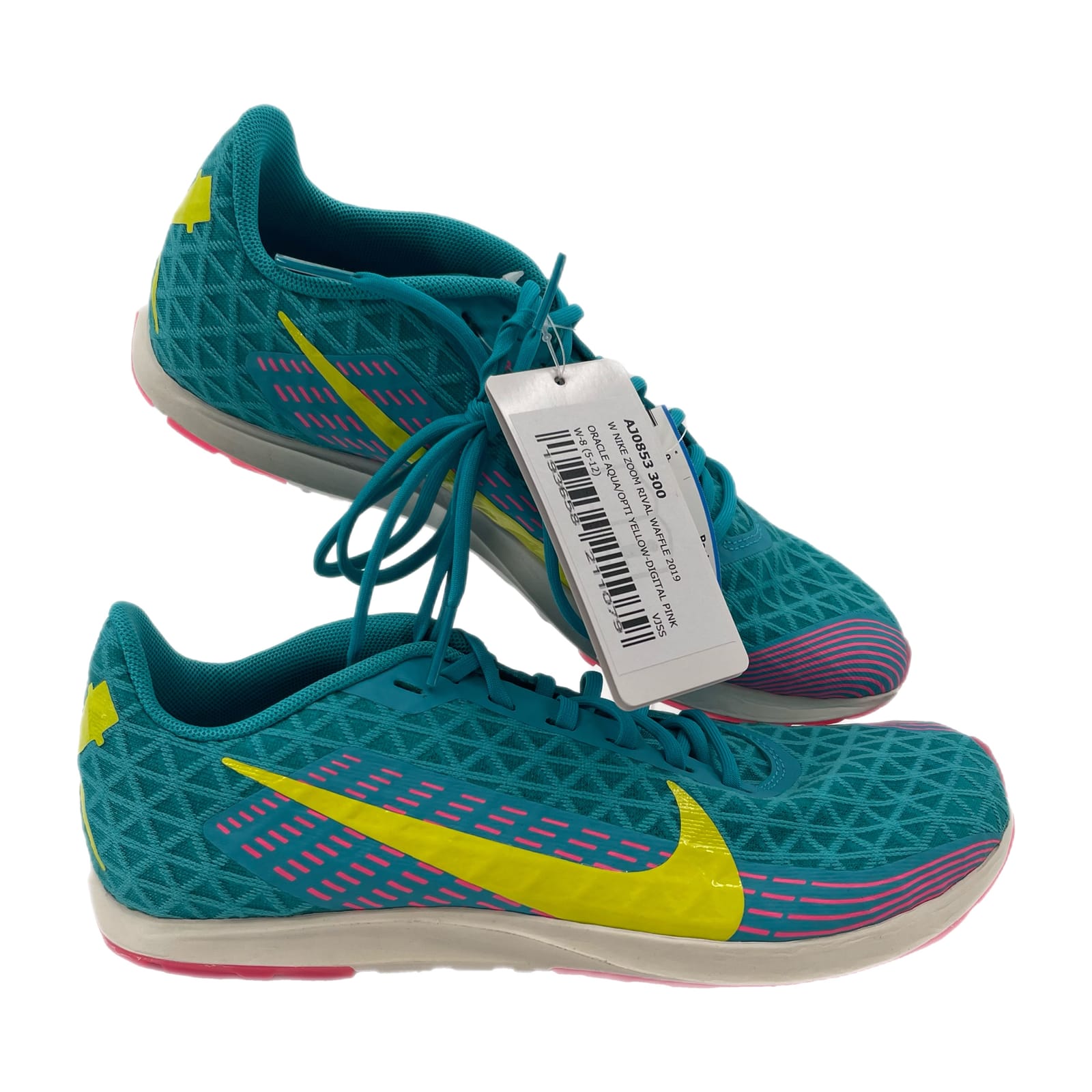 Nike Blue-Pink Zoom Rival Waffle Athletic Shoes