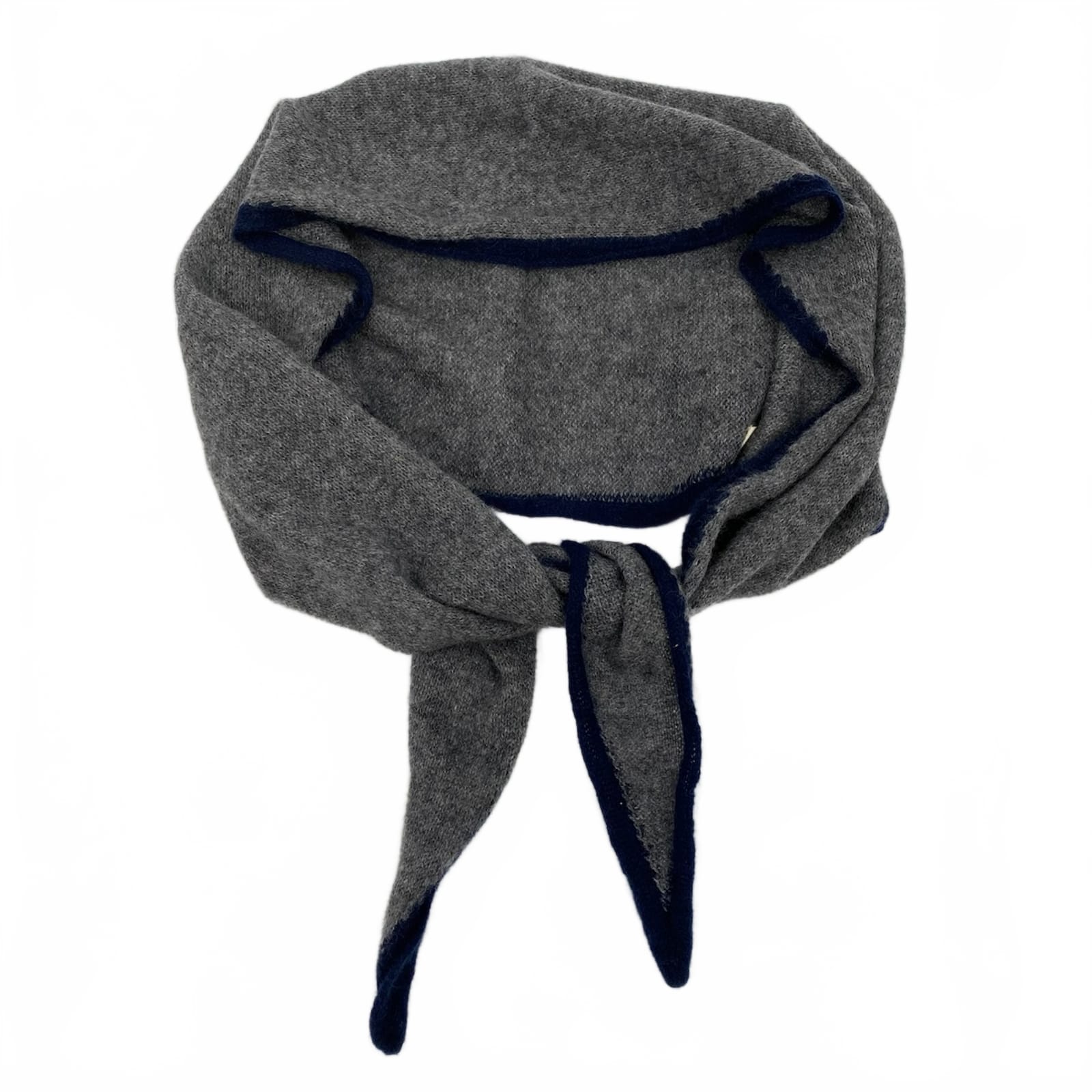 Oats & Rice Gray-Blue Austen Spindle Cashmere Head & Neck Scarf