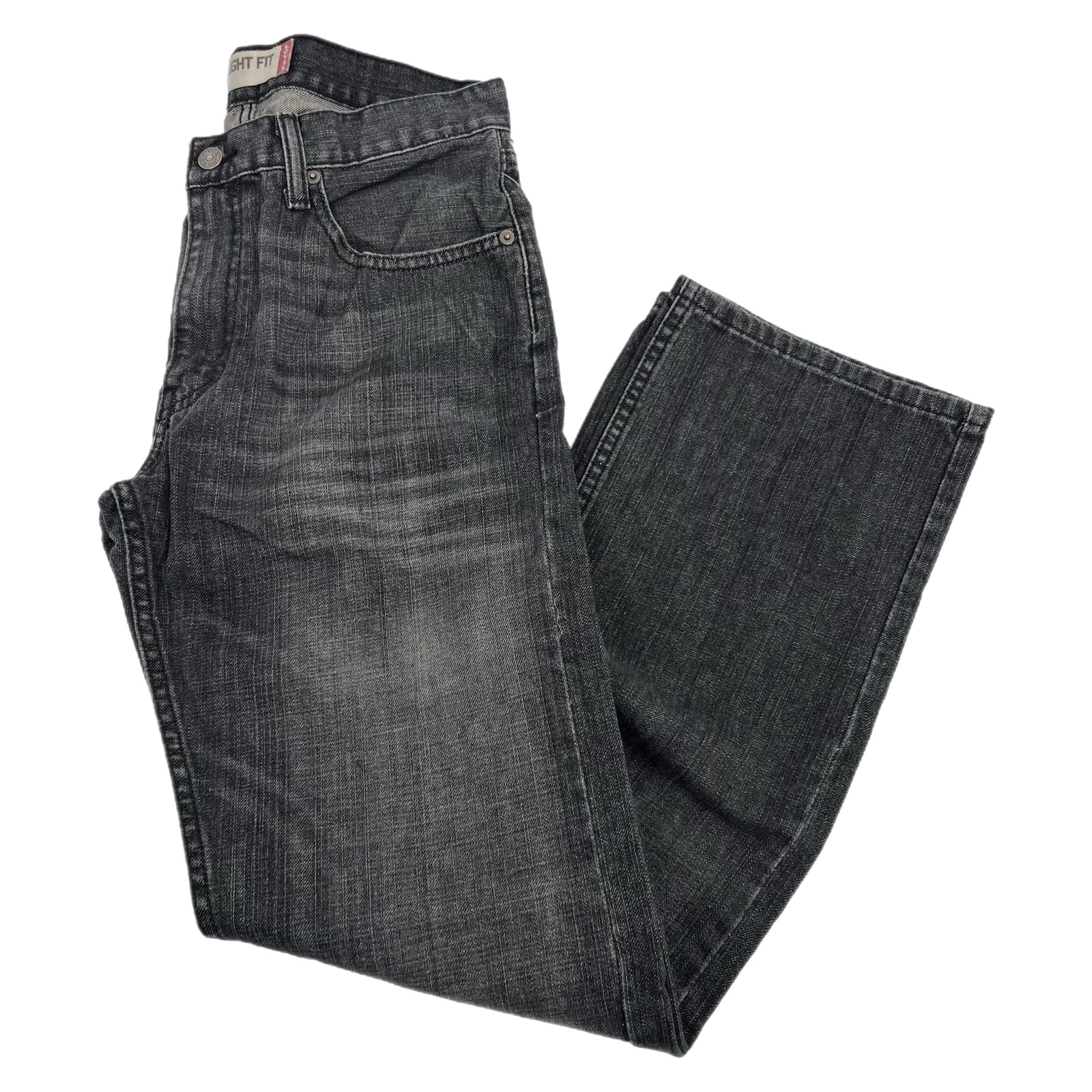 Levi's Gray Mid-Rise Straight Jeans