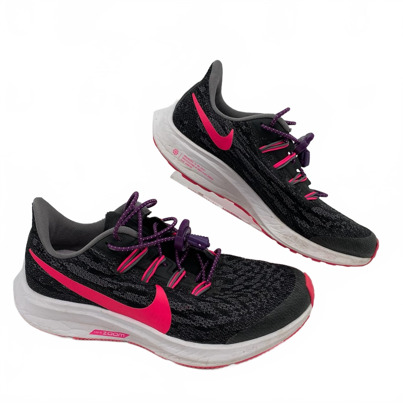 Nike Black/Pink Zoom Pegasus Sneakers