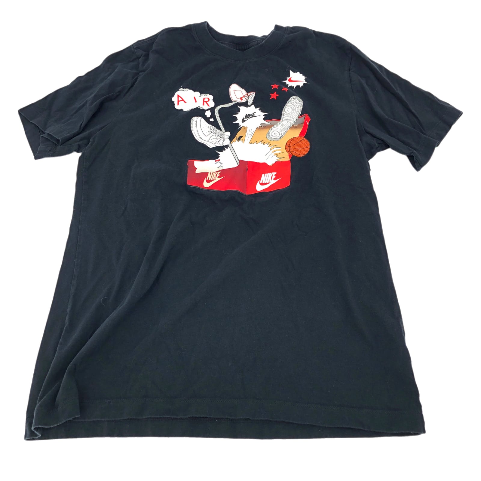 Nike Black & Red Classic Round Neck T-Shirt