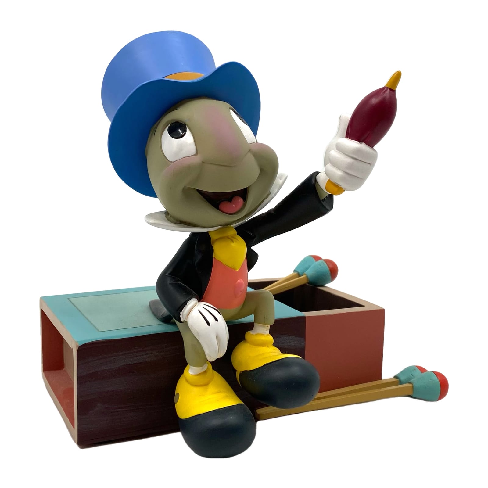 Disney Blue Jiminy Cricket Matches Statue