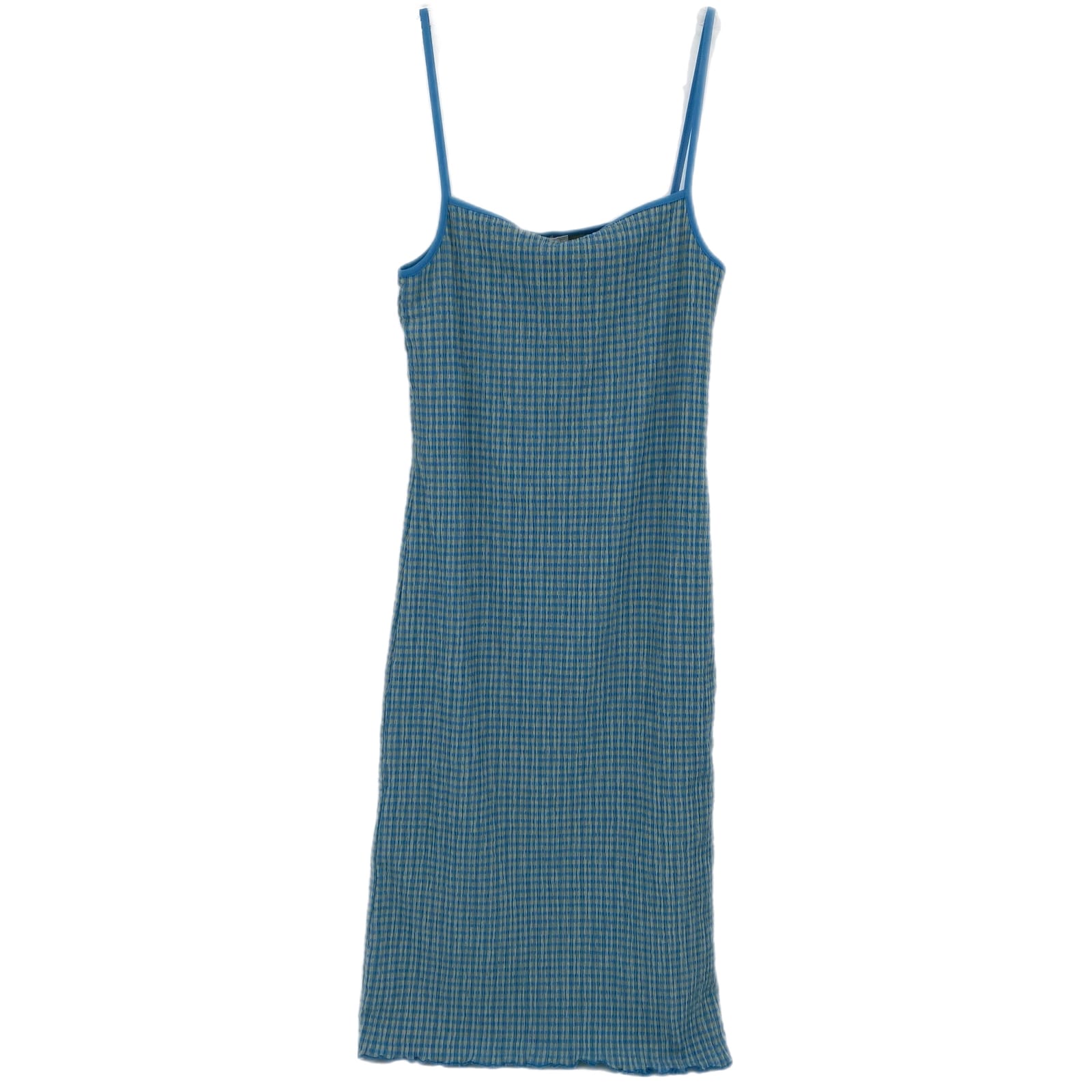 Wilfred Green Blue Gingham Midi Dress