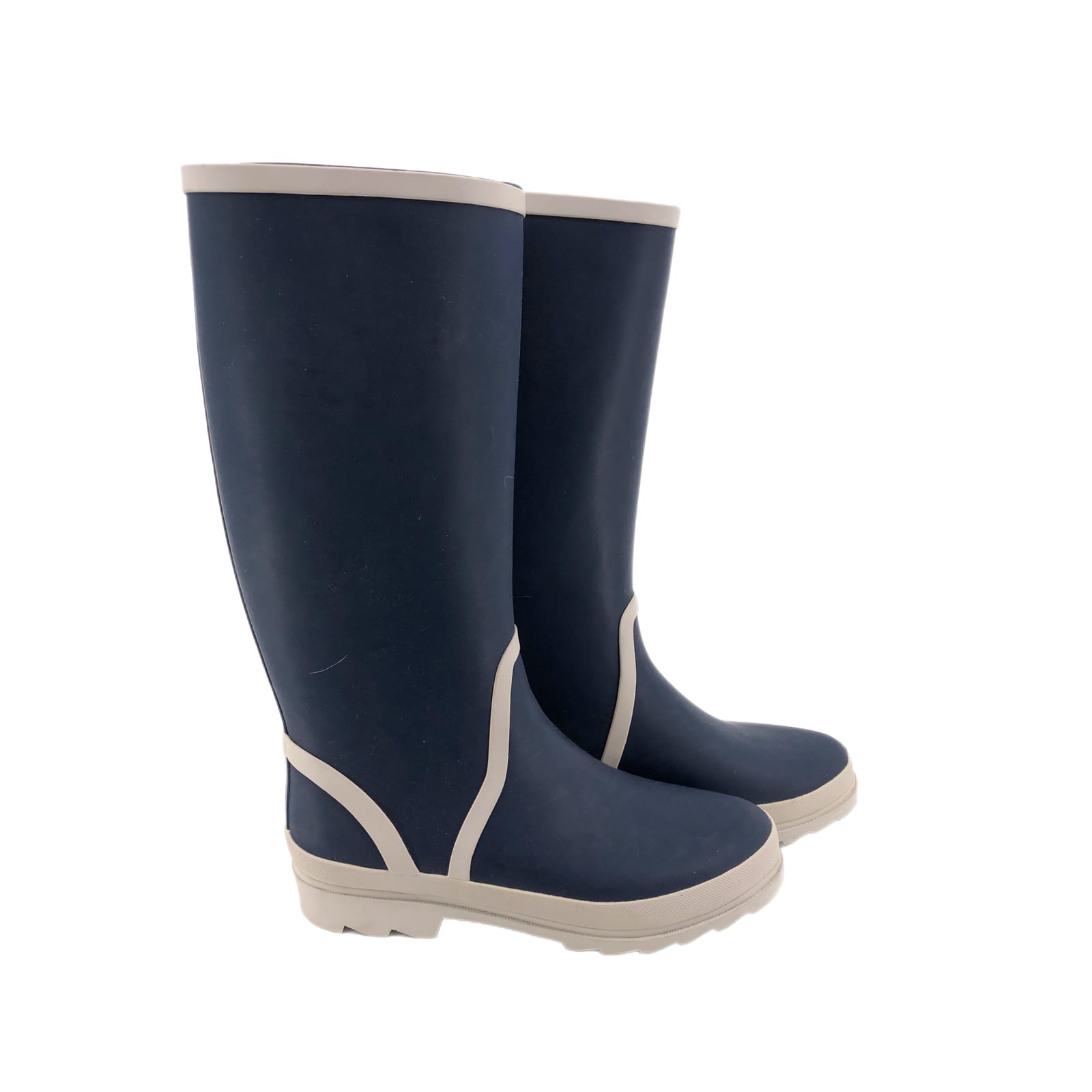 Stylish J. Crew Blue & White Rain Boots