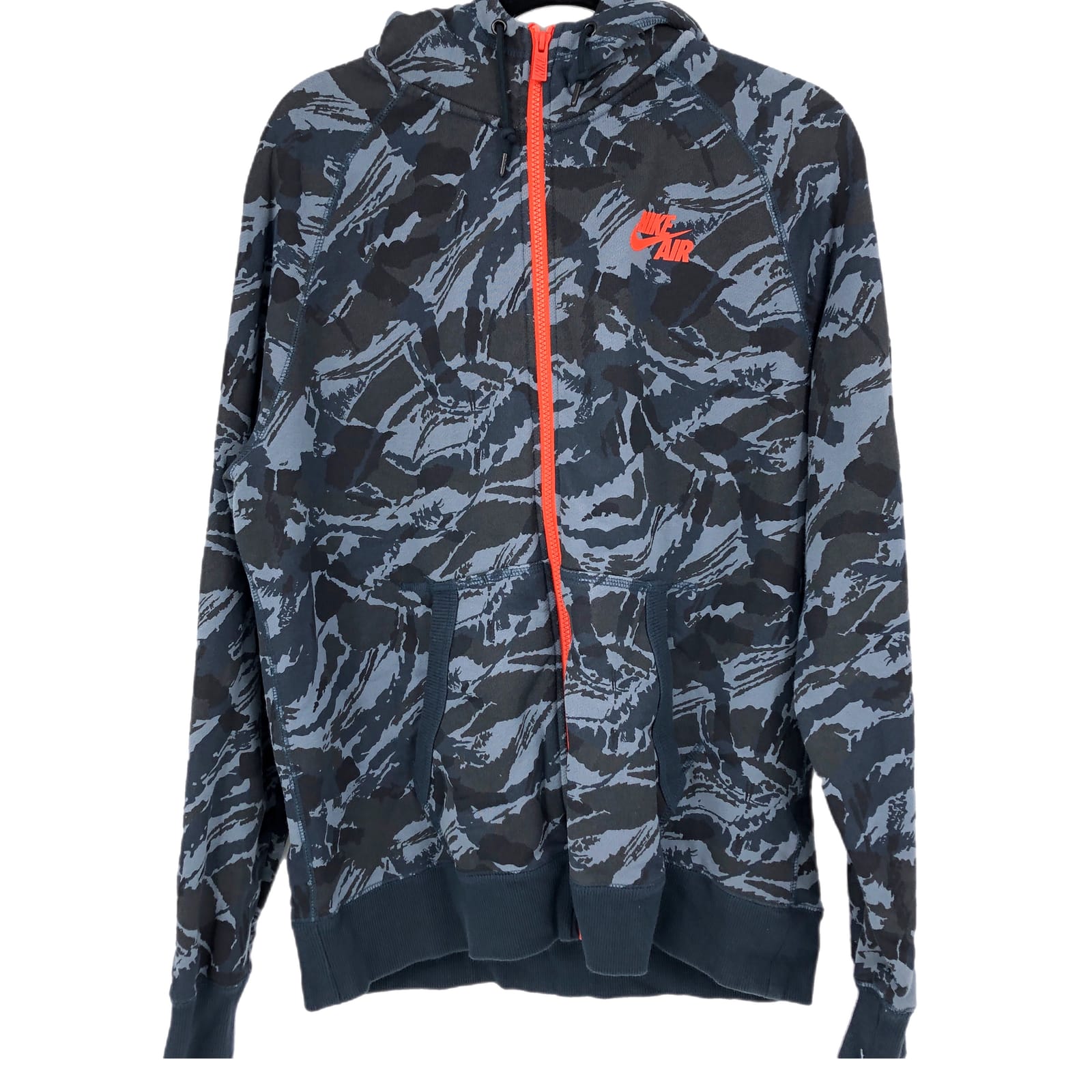 Nike Blue Black Camouflage Printed Jacket