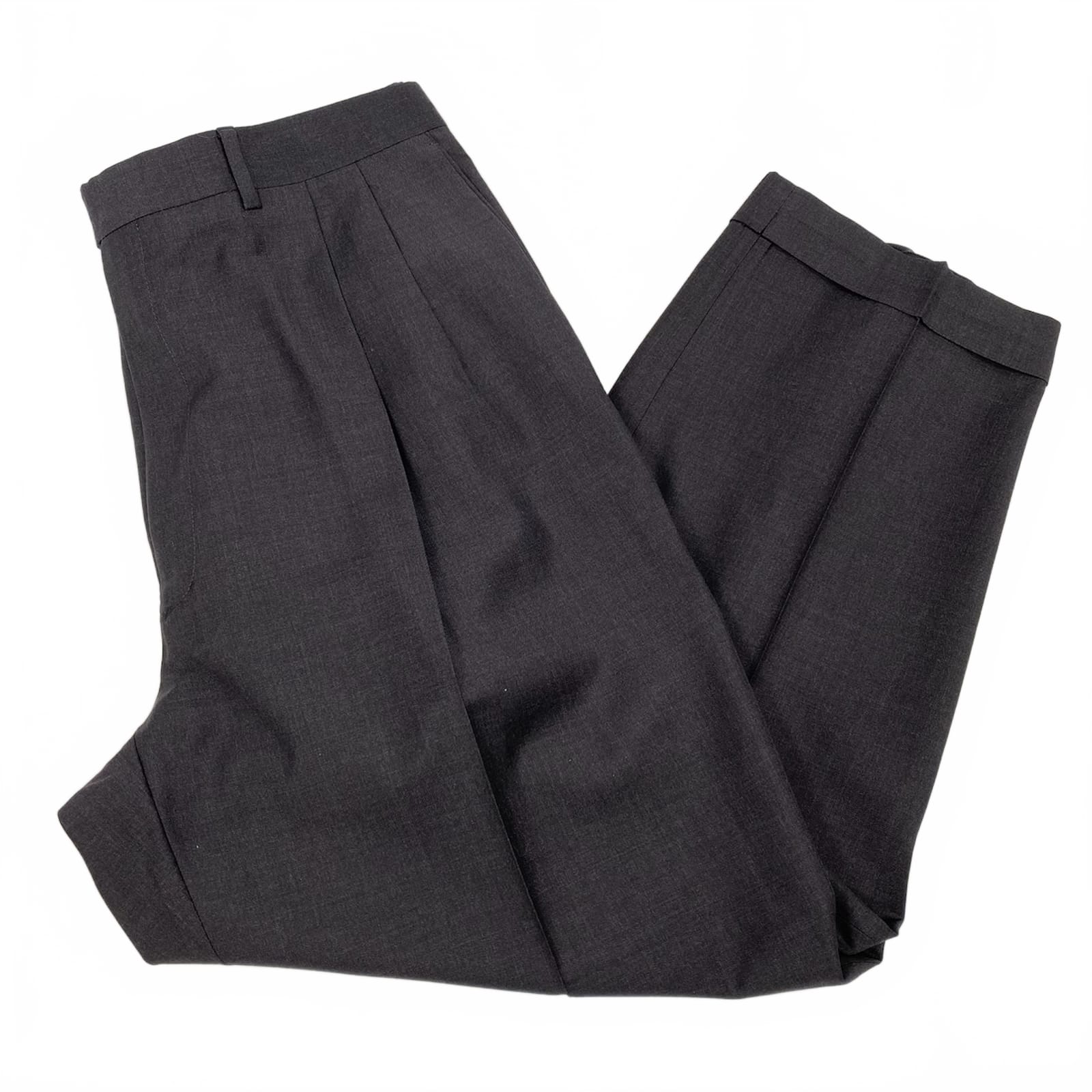 Santorelli Charcoal Gray Como 2 Wool Dress Pants