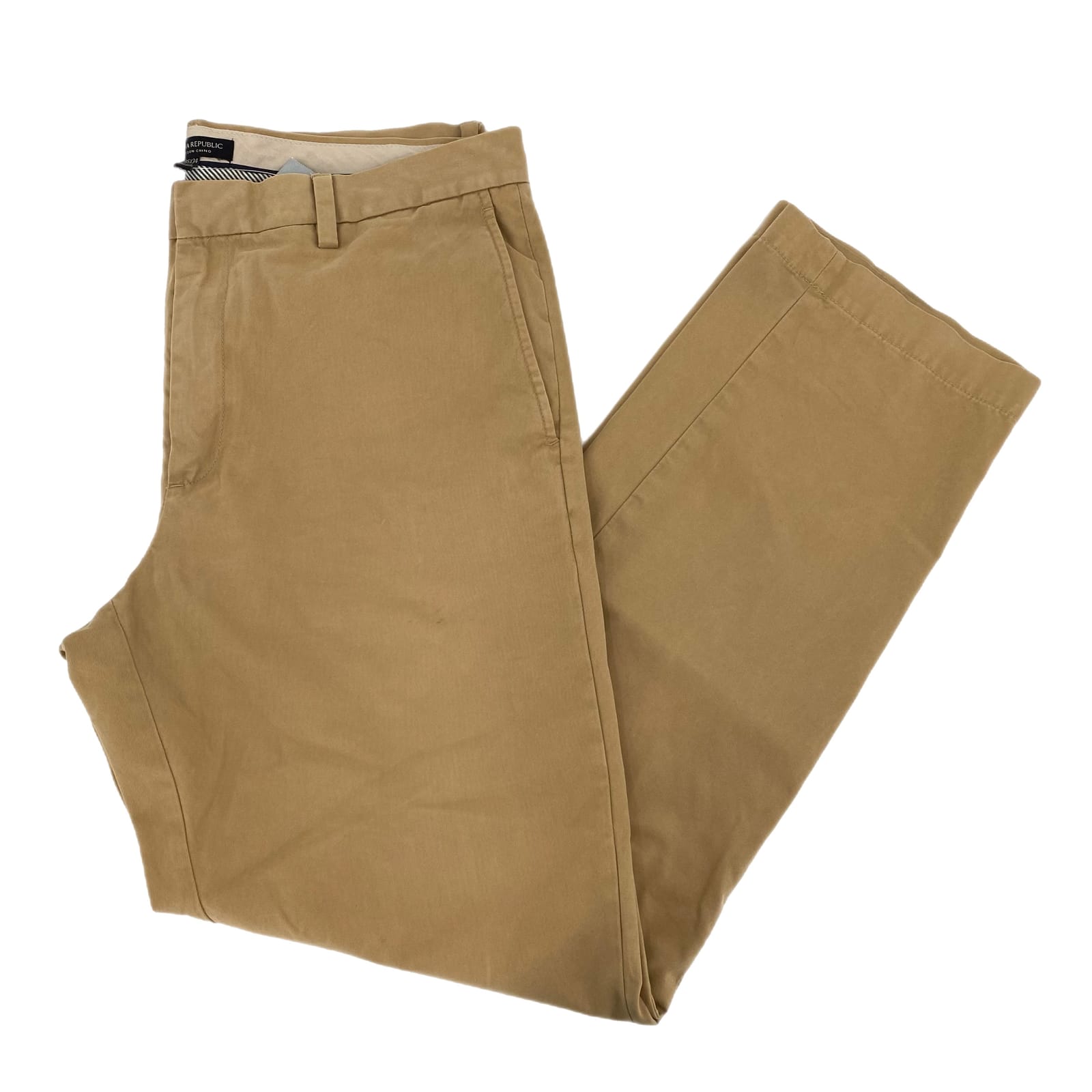 Banana Republic Tan High-Rise Straight Chinos