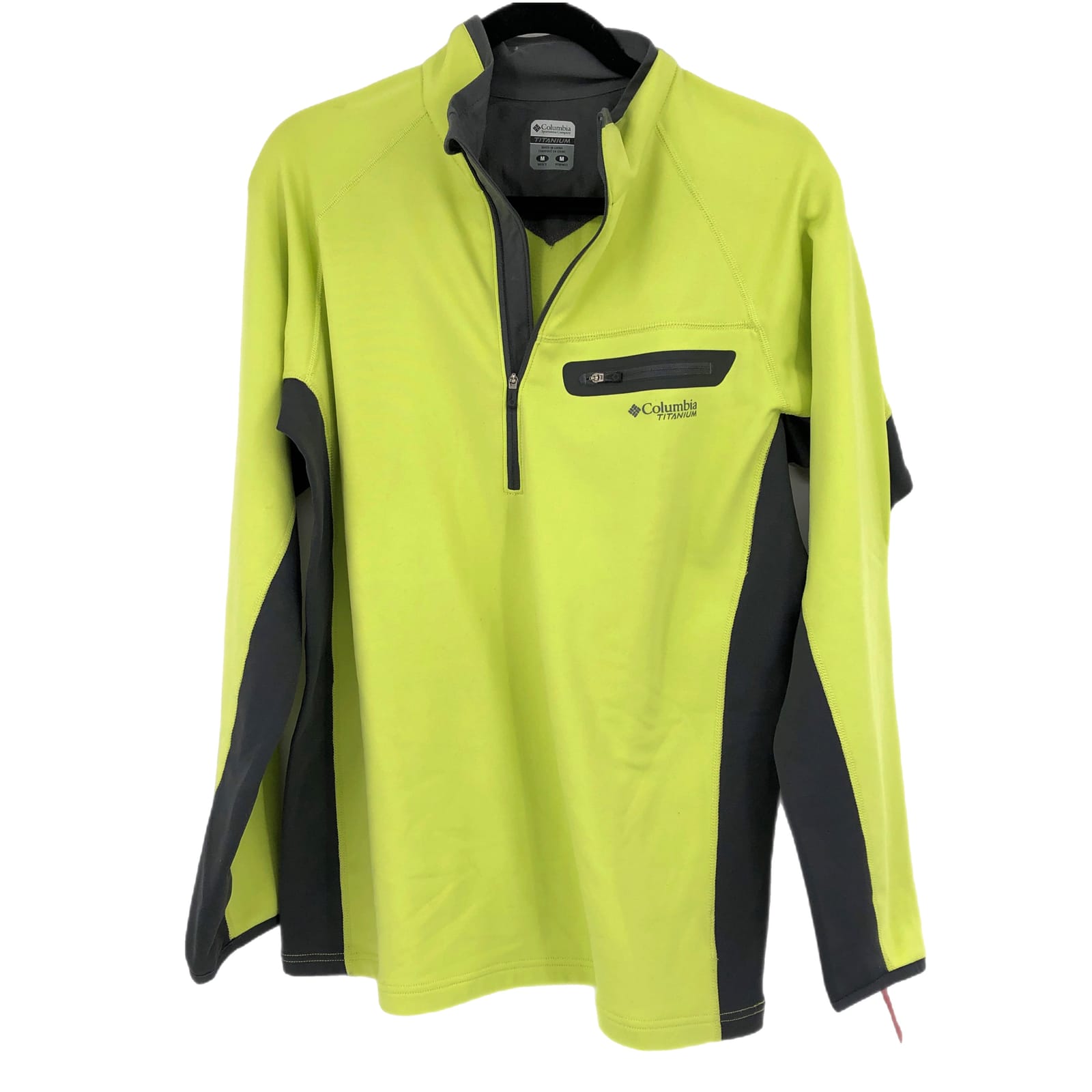 Columbia Gray- Neon Green Quarter Zip Basic Jacket