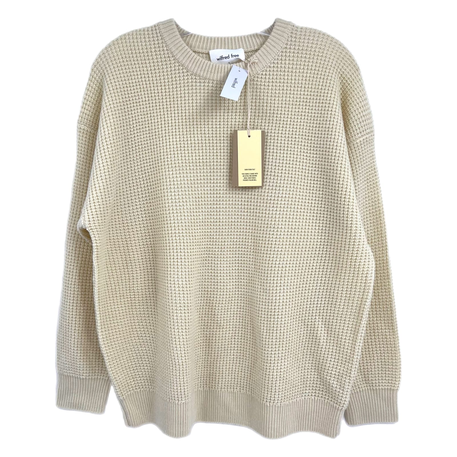 Wilfred Butter Yellow Waffle Knit Hillside Sweater