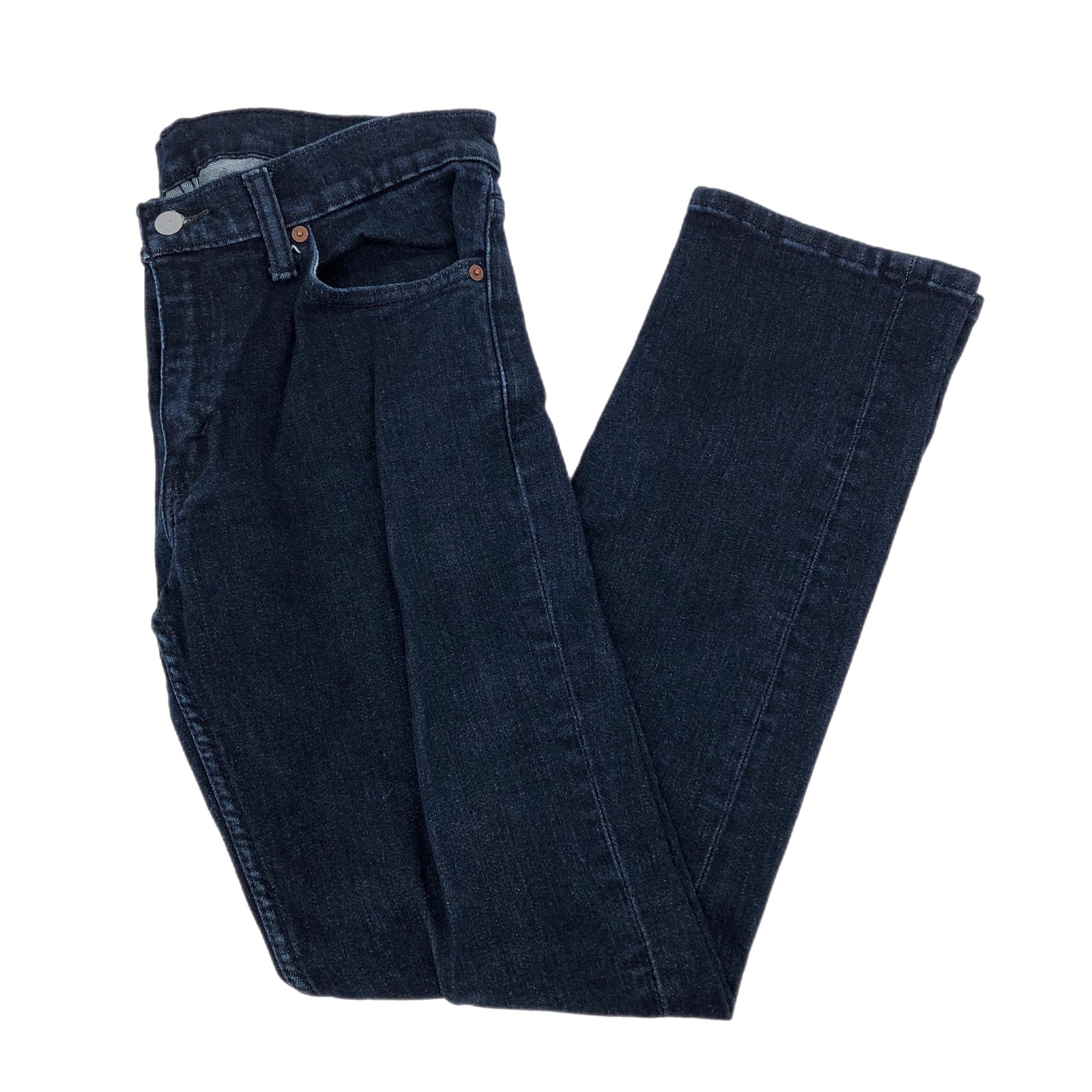 Levi's Blue Mid-Rise Straight Jeans