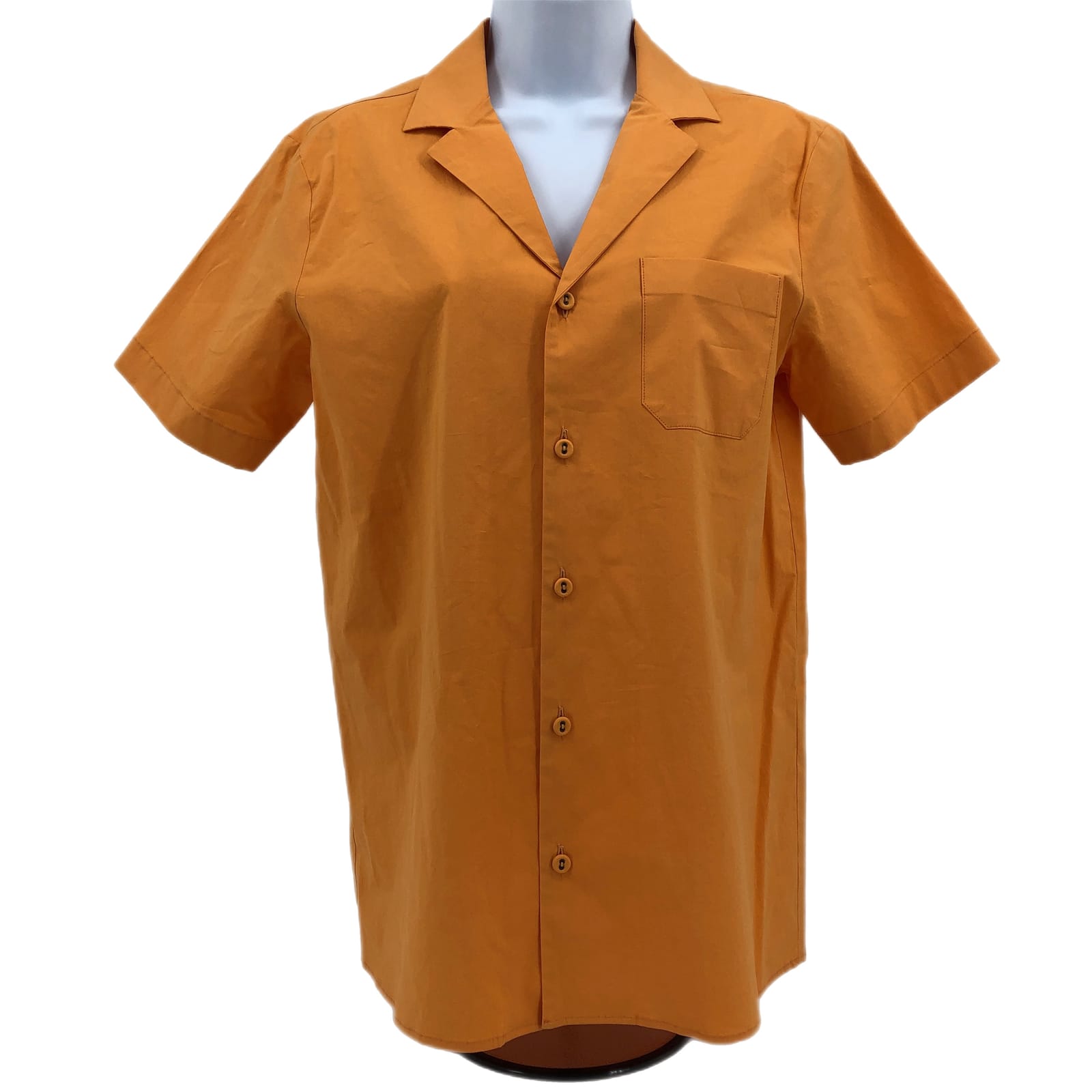 Tomas Maier Orange Lightweight Cotton Button-Up Shirt