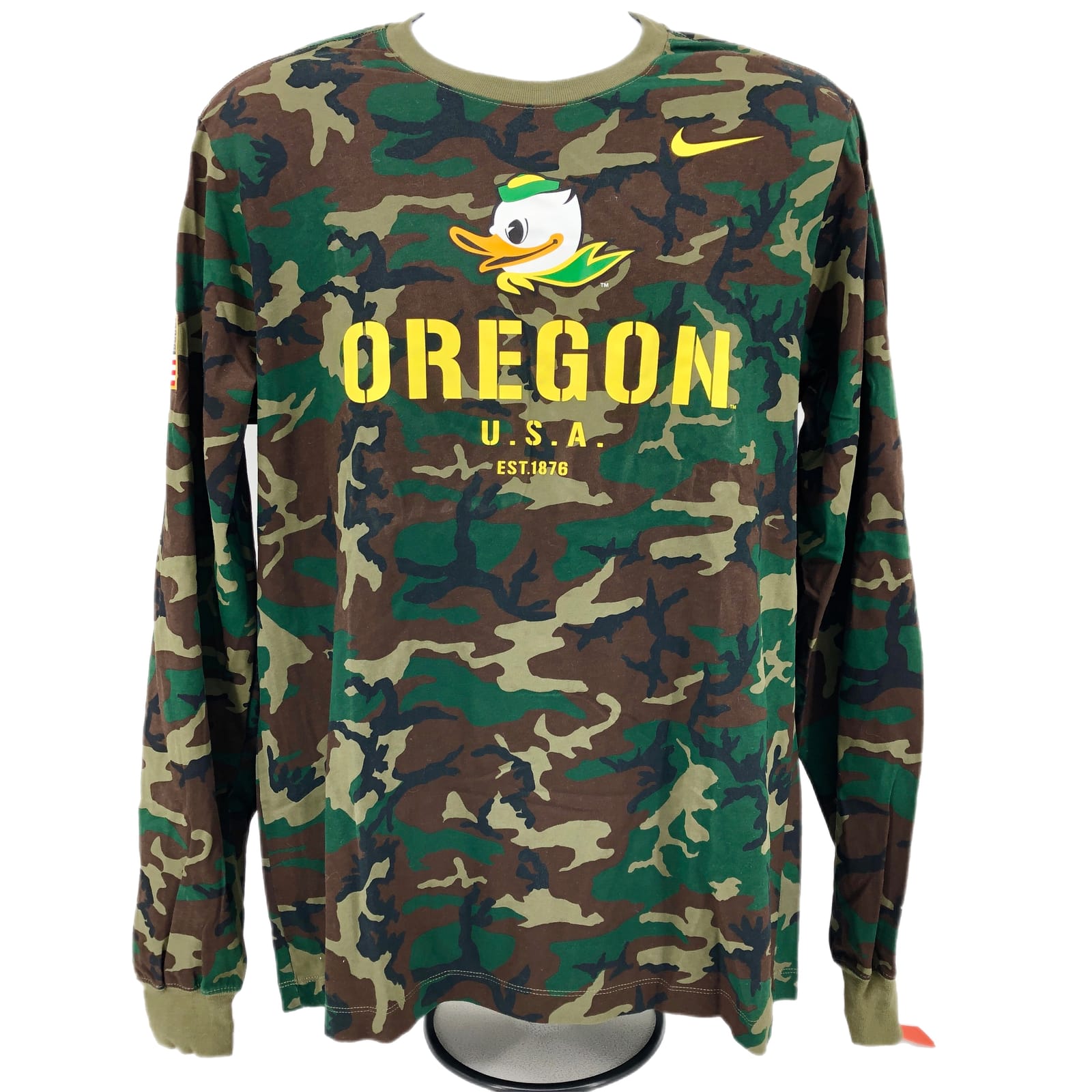 Nike Yellow-Green Camouflage Graphic T-Shirt