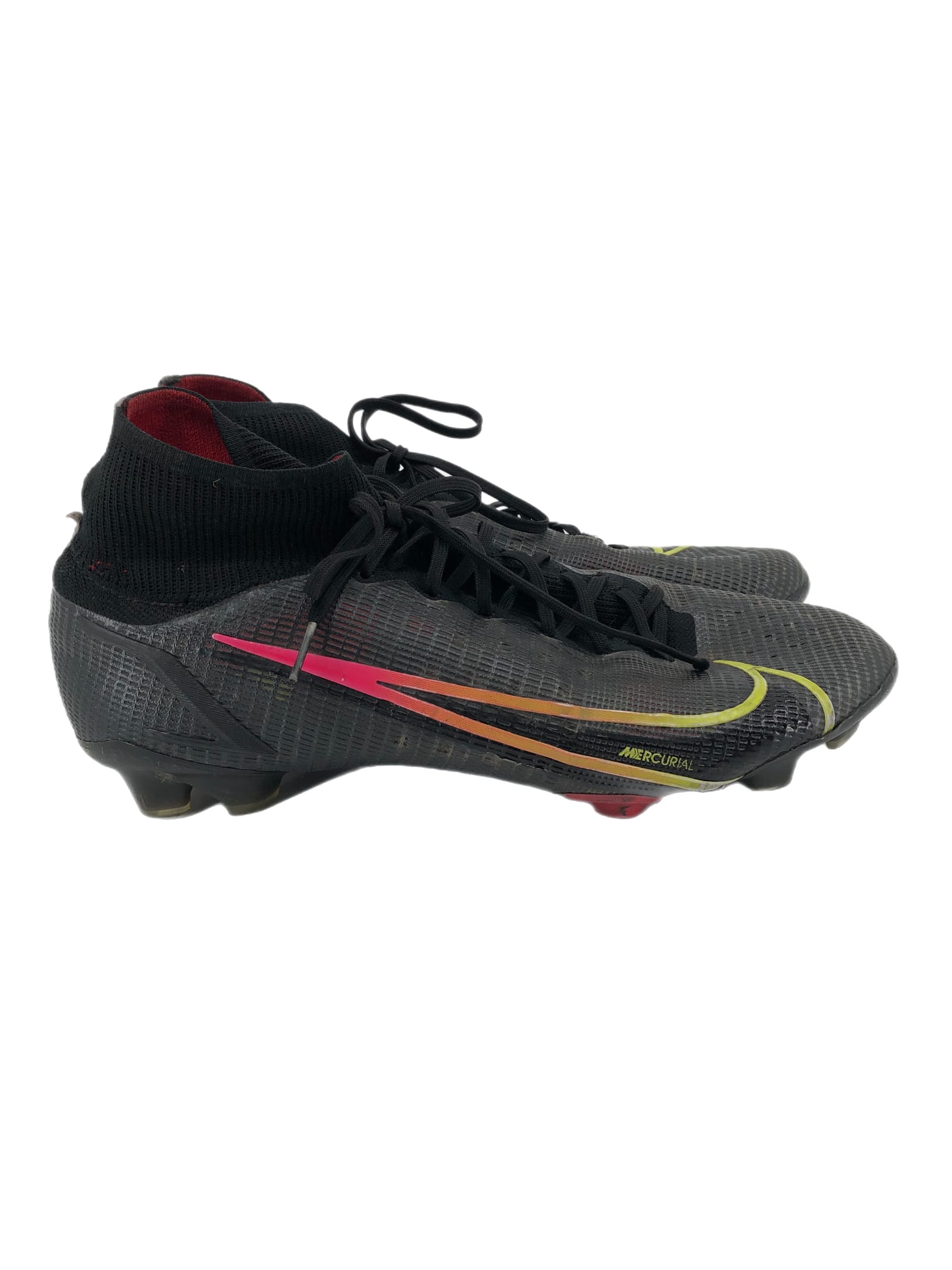 Nike Black & Yellow Mercurial Superfly 8 Elite Athletic Shoes