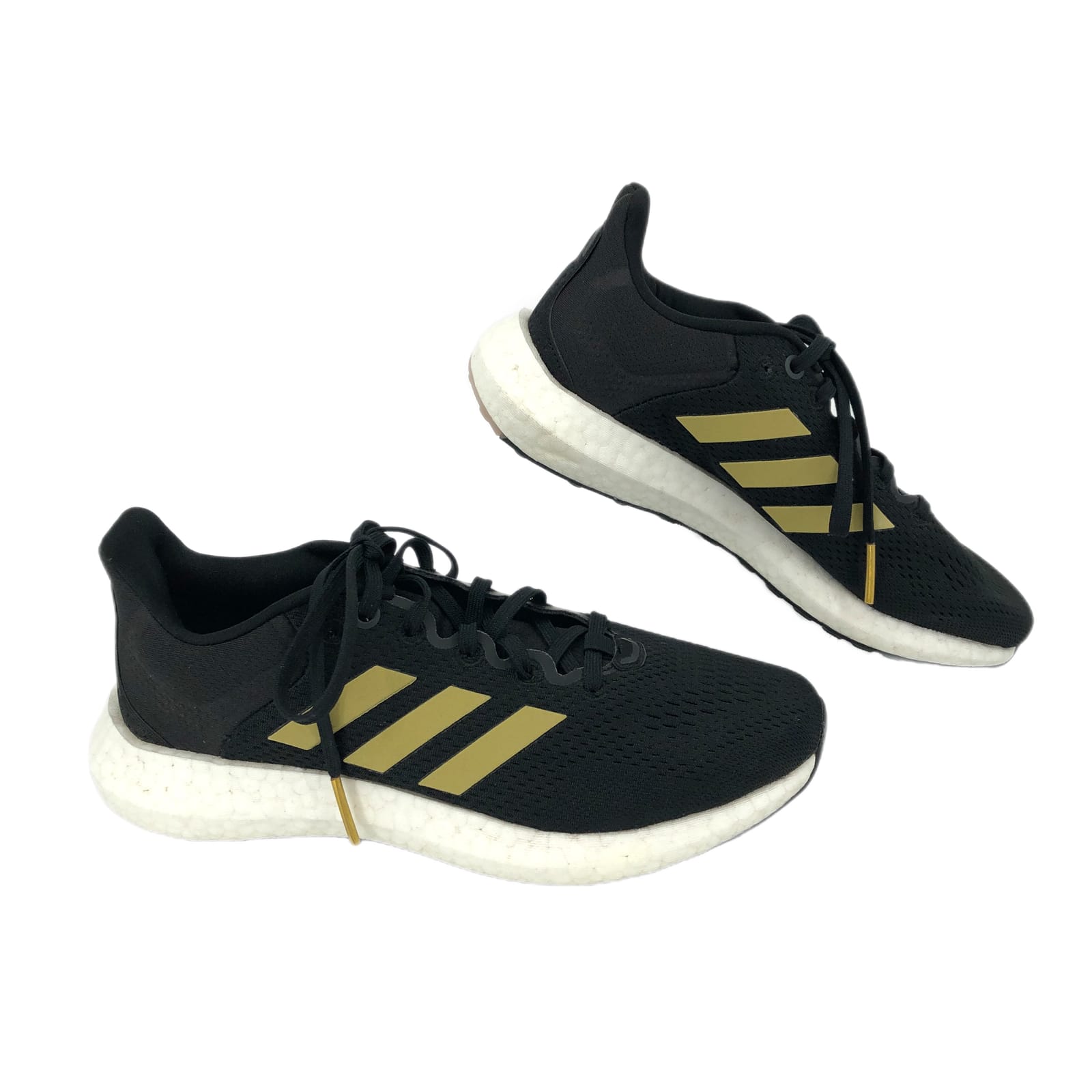 Adidas Black and Gold Breathable Comfort Athletic Shoes