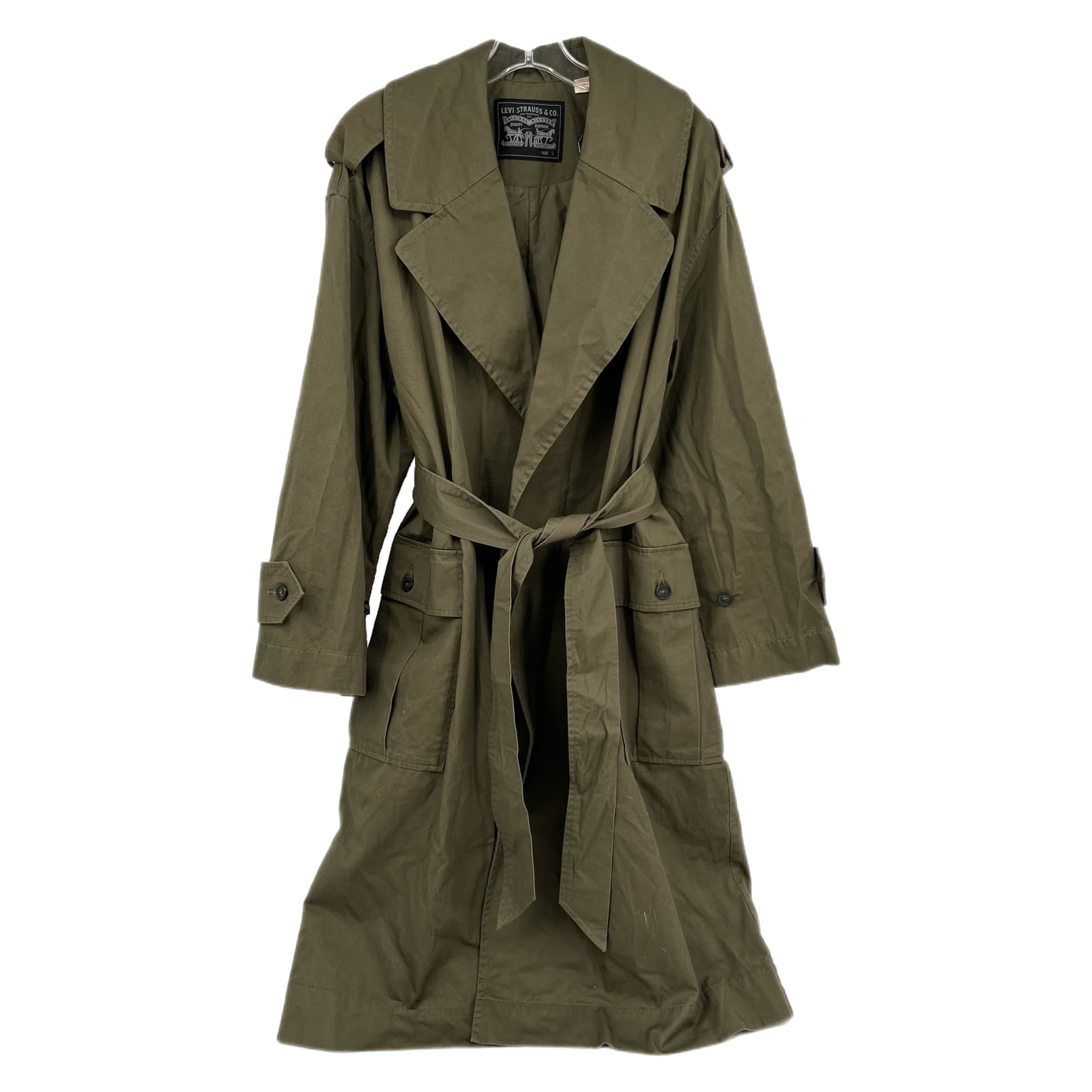 Levi's Green Belted Classic Trench Coat