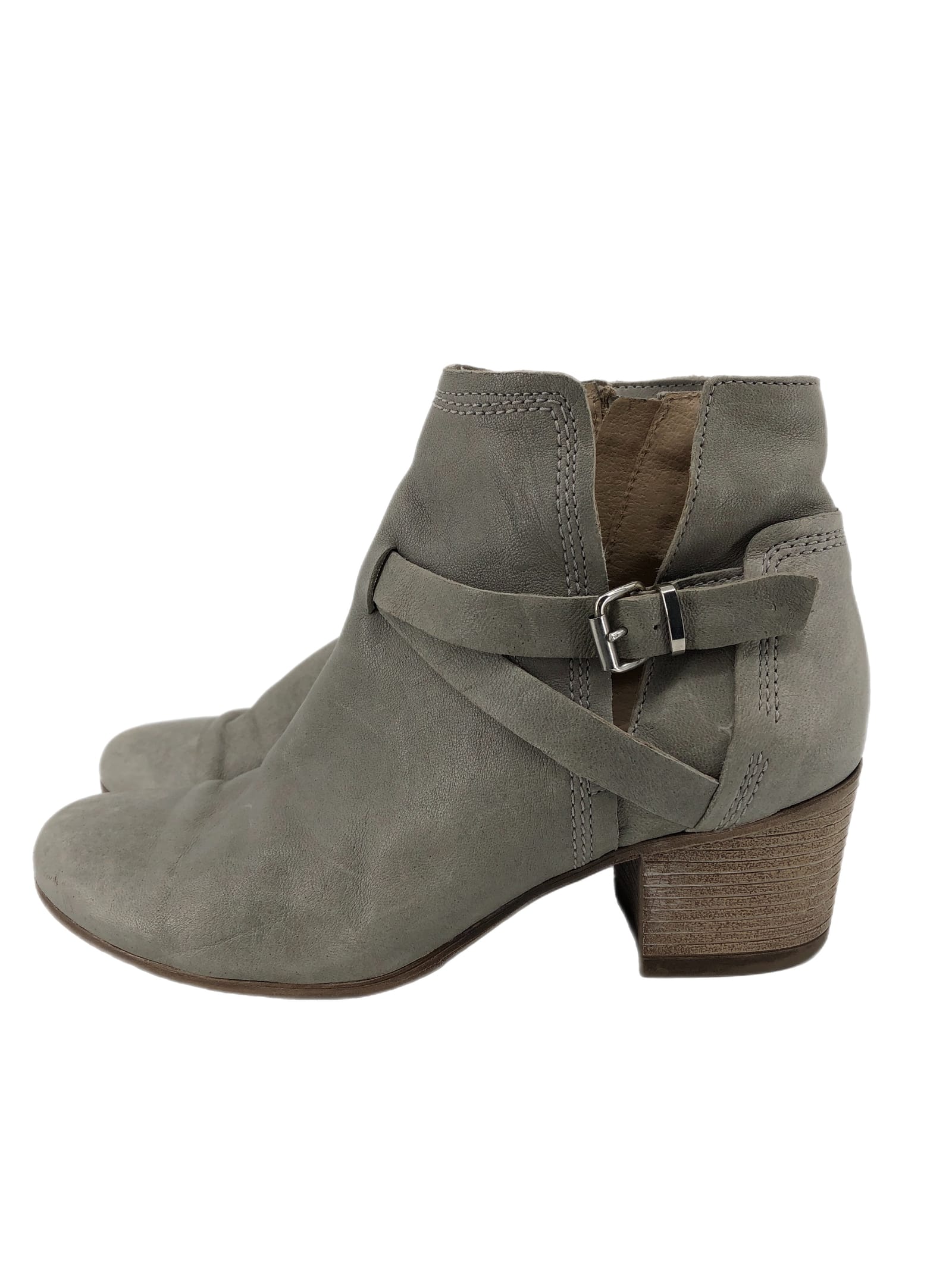 Manas Design Gray Leather Ankle Boots