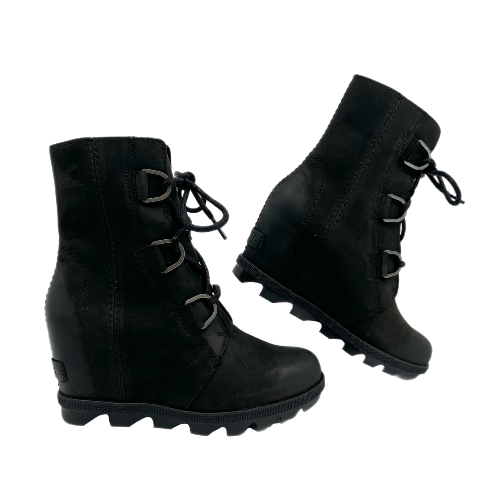 Sorel Black Joan of Arctic II Wedge Heeled Boots