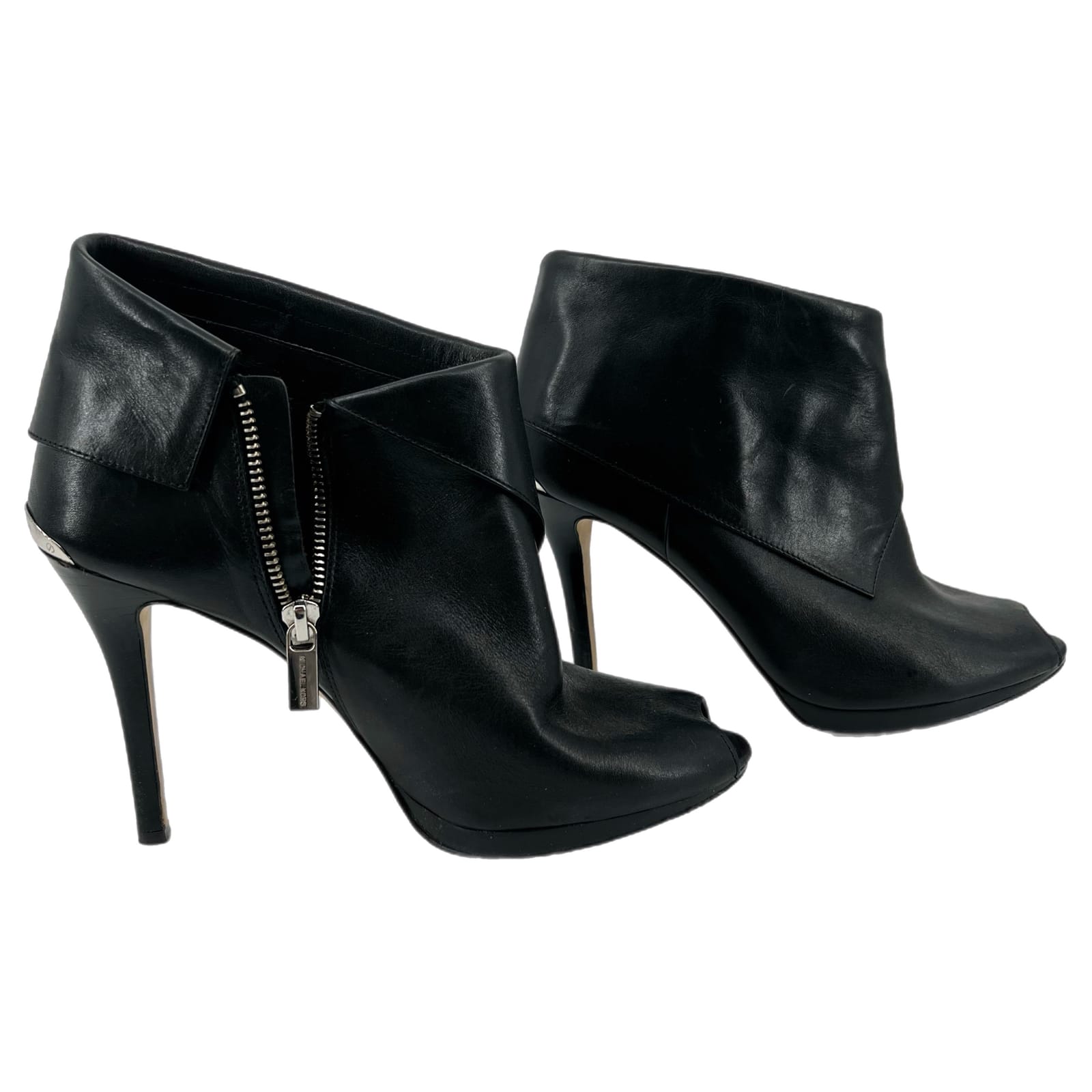 Michael Kors Black Peep Toe Heeled Boots