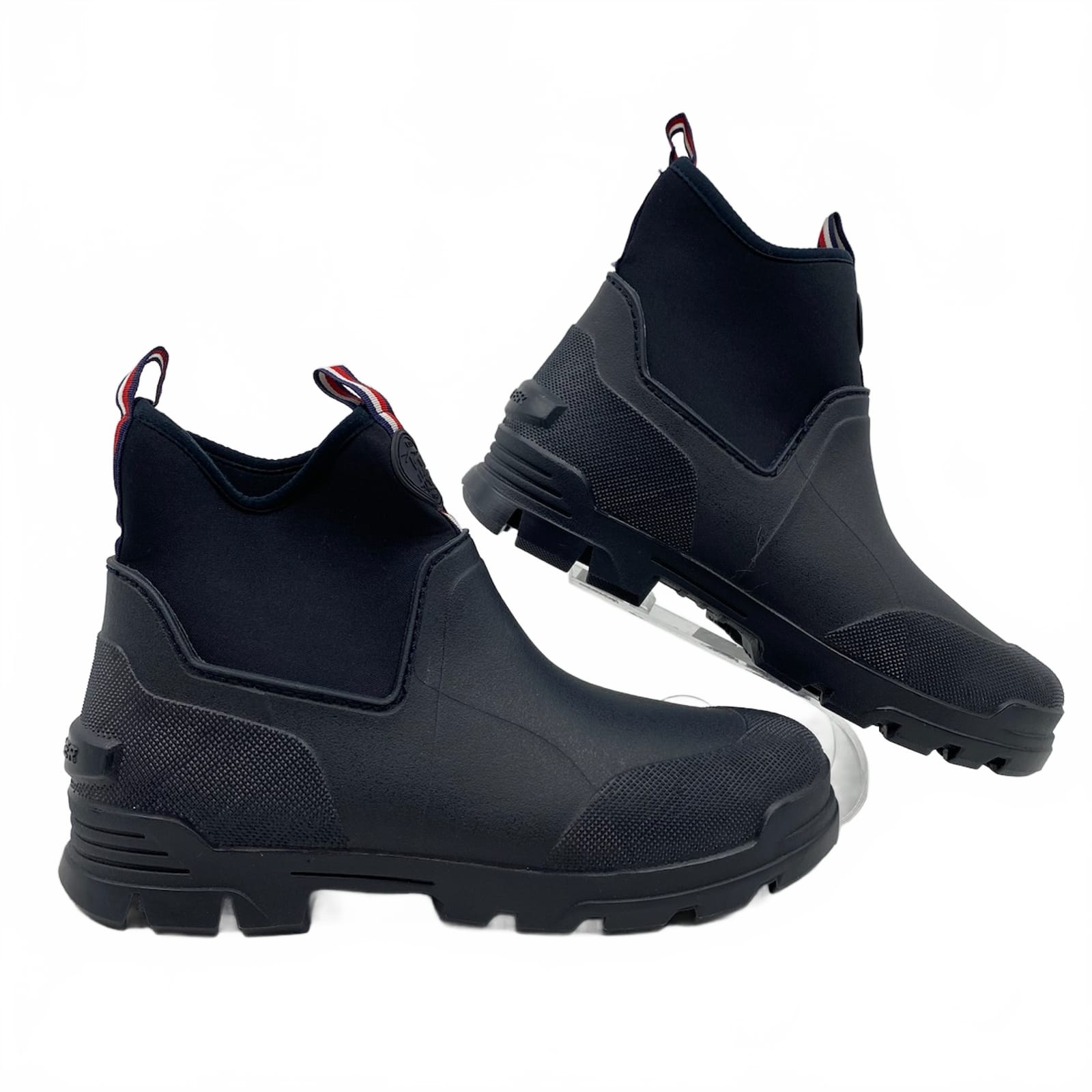 Tommy Hilfiger Navy Blue Rubber Ankle Rain Boots