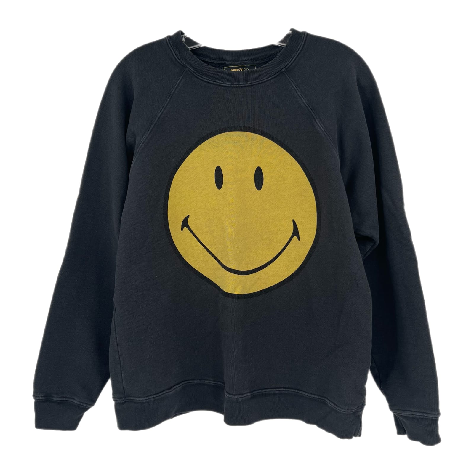 Smiley Black Yellow Face Crew Neck Sweatshirt