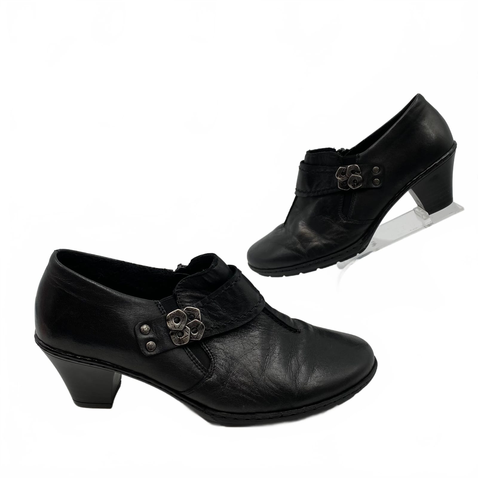 Rieker Black Leather Bootie
