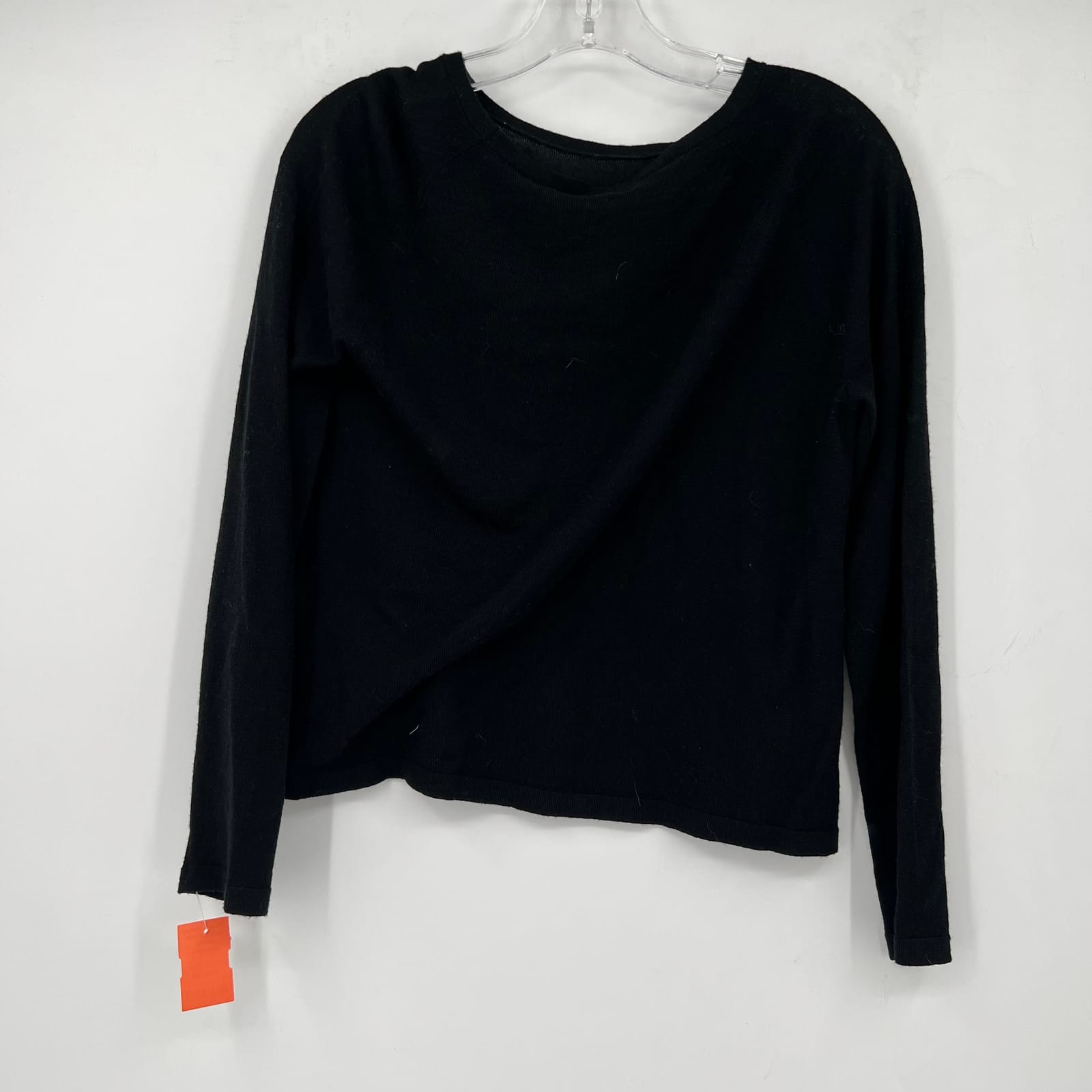 Eileen Fisher Black Merino Wool Long Sleeve Sweater