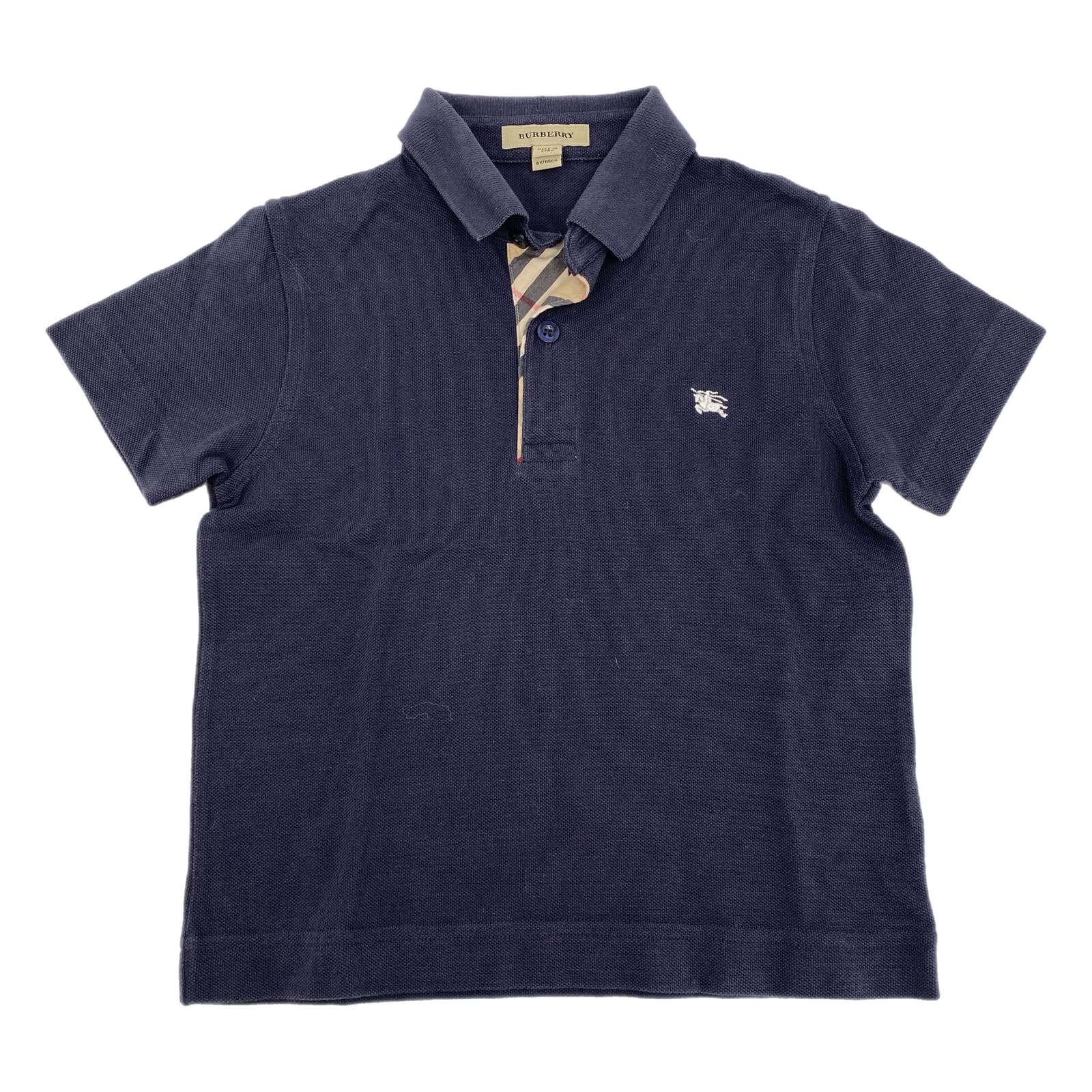 Burberry Navy Blue Classic Kids Polo Shirt