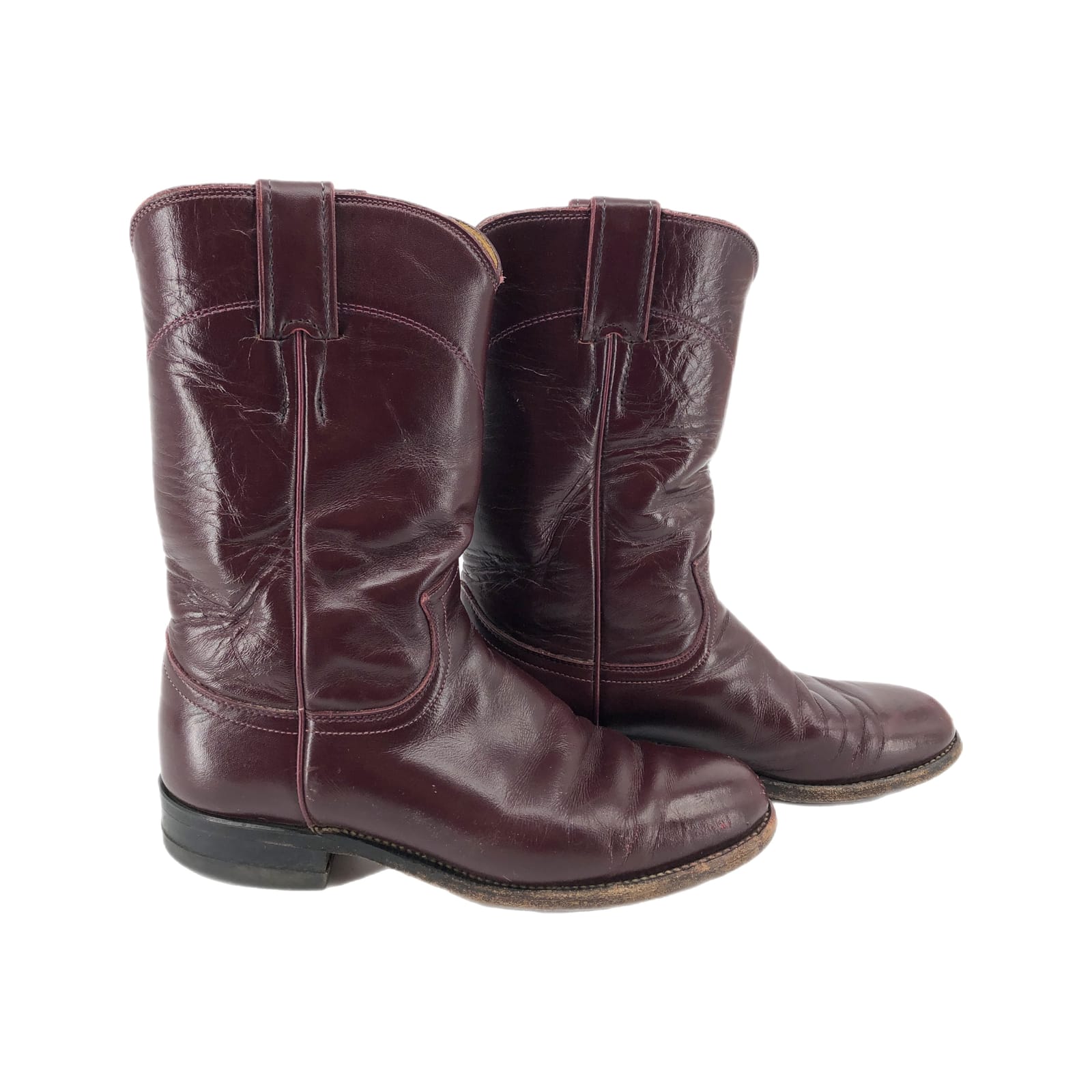 Purple Classic Western Heeled Boots