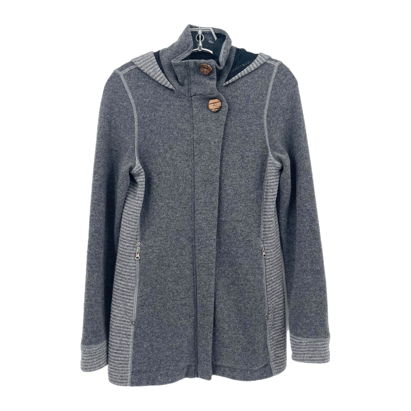 Prana Gray Polyester-Wool Jacket