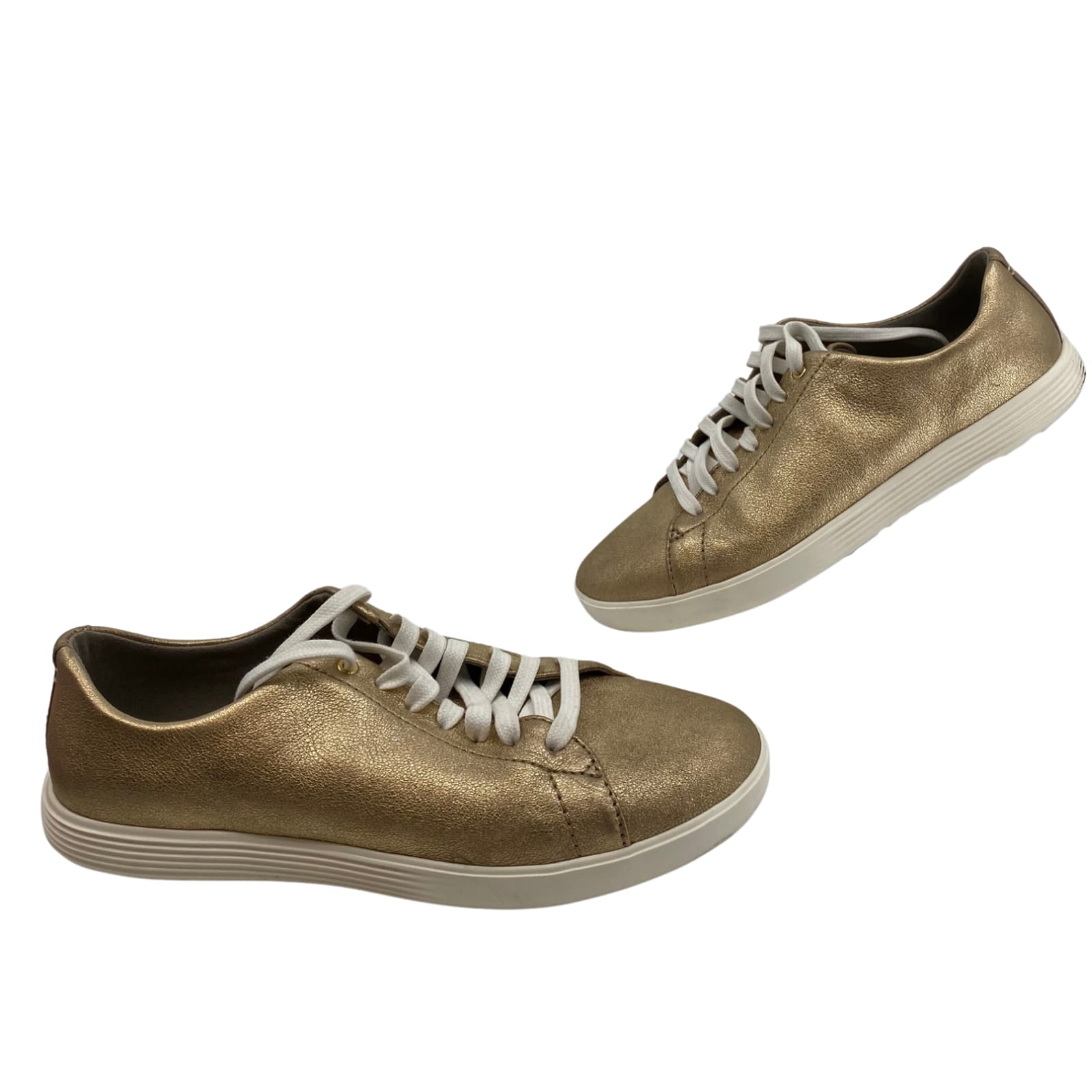 Cole Haan Gold Lace-Up Athletic Sneakers