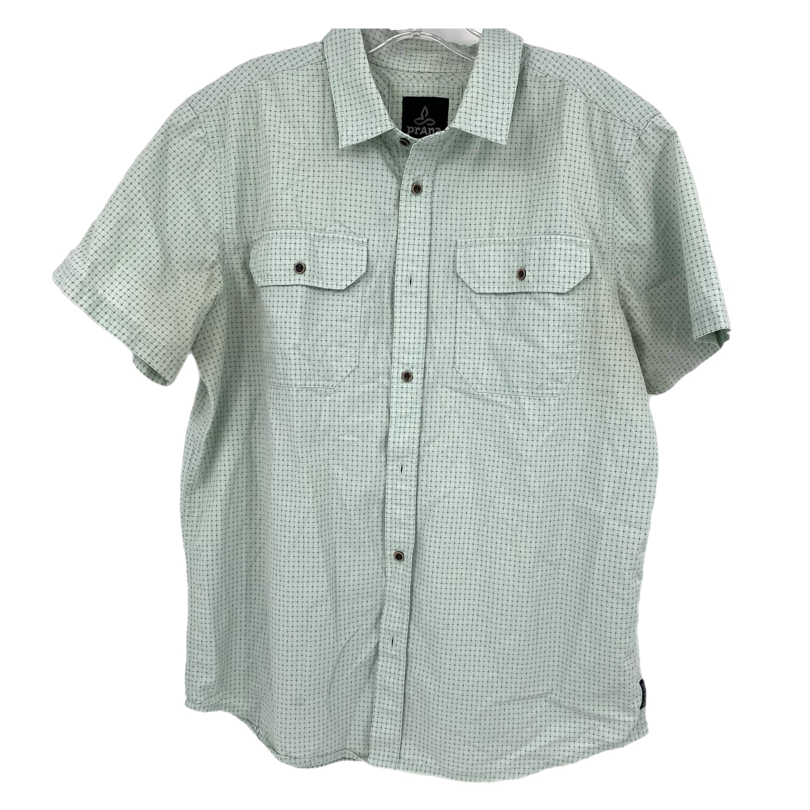 Prana Green Button-Up Shirt