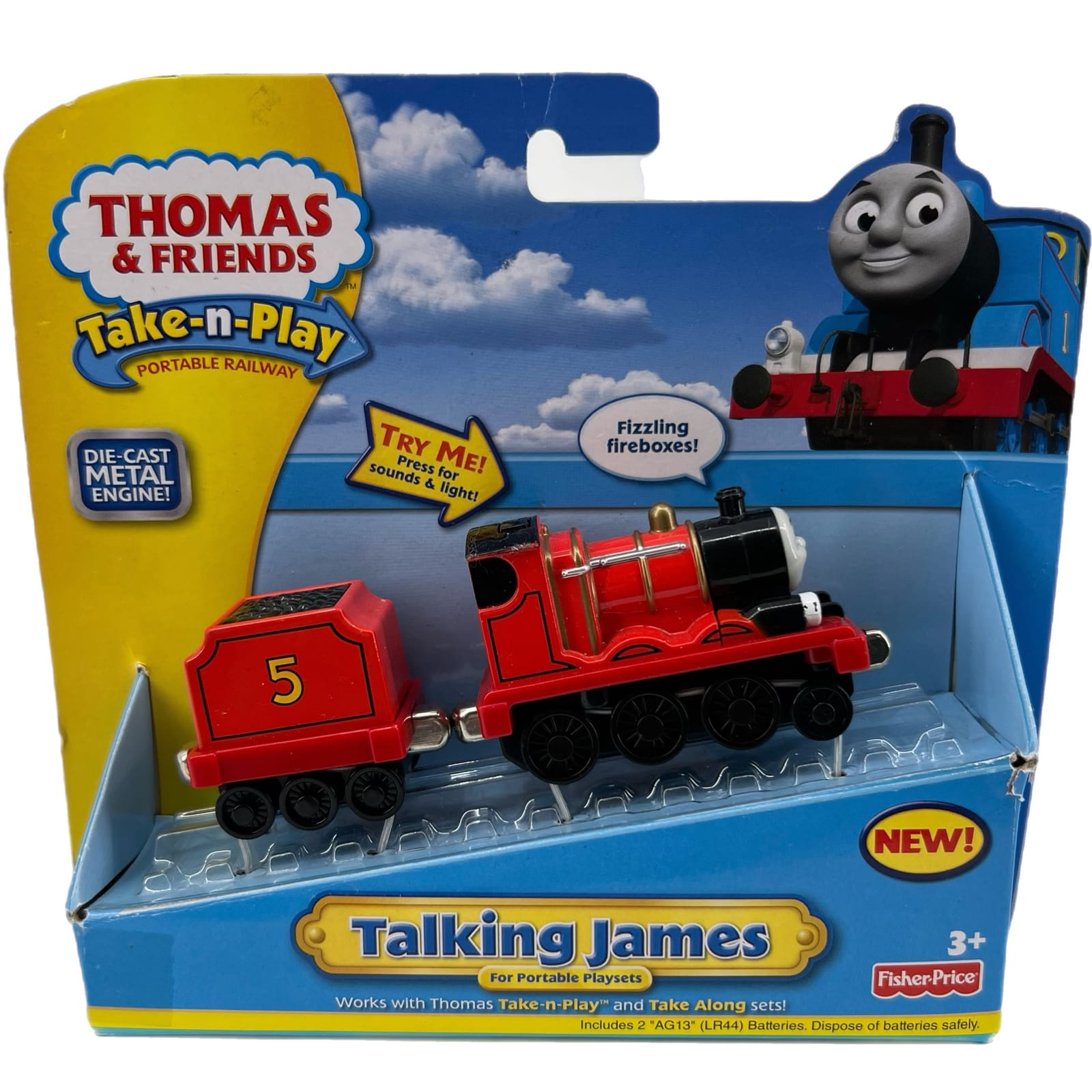 Fisher-Price Thomas & Friends Take-N-Play Talking James Die Cast Metal Engine