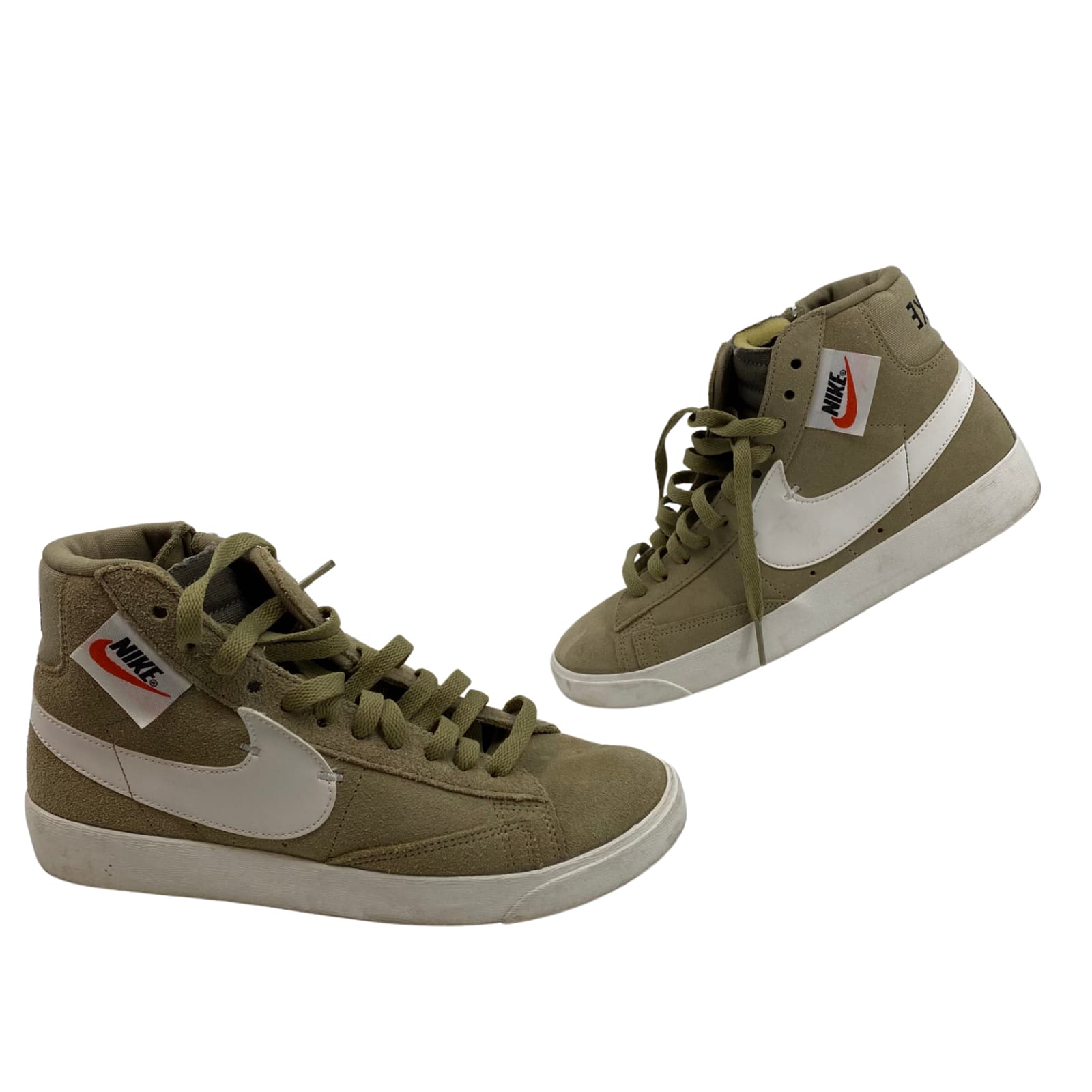 Nike Green Suede Lace-Up Sneakers