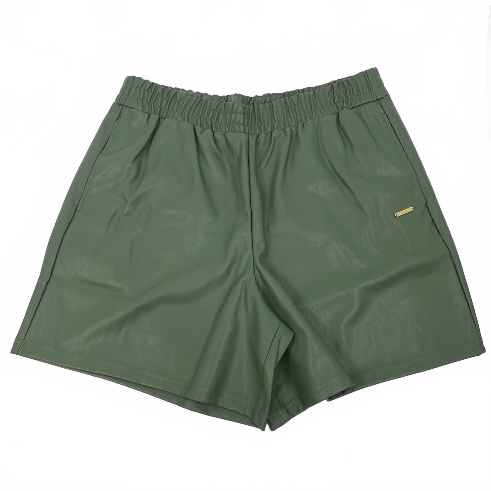 Fabletics Green Faux Leather Shorts