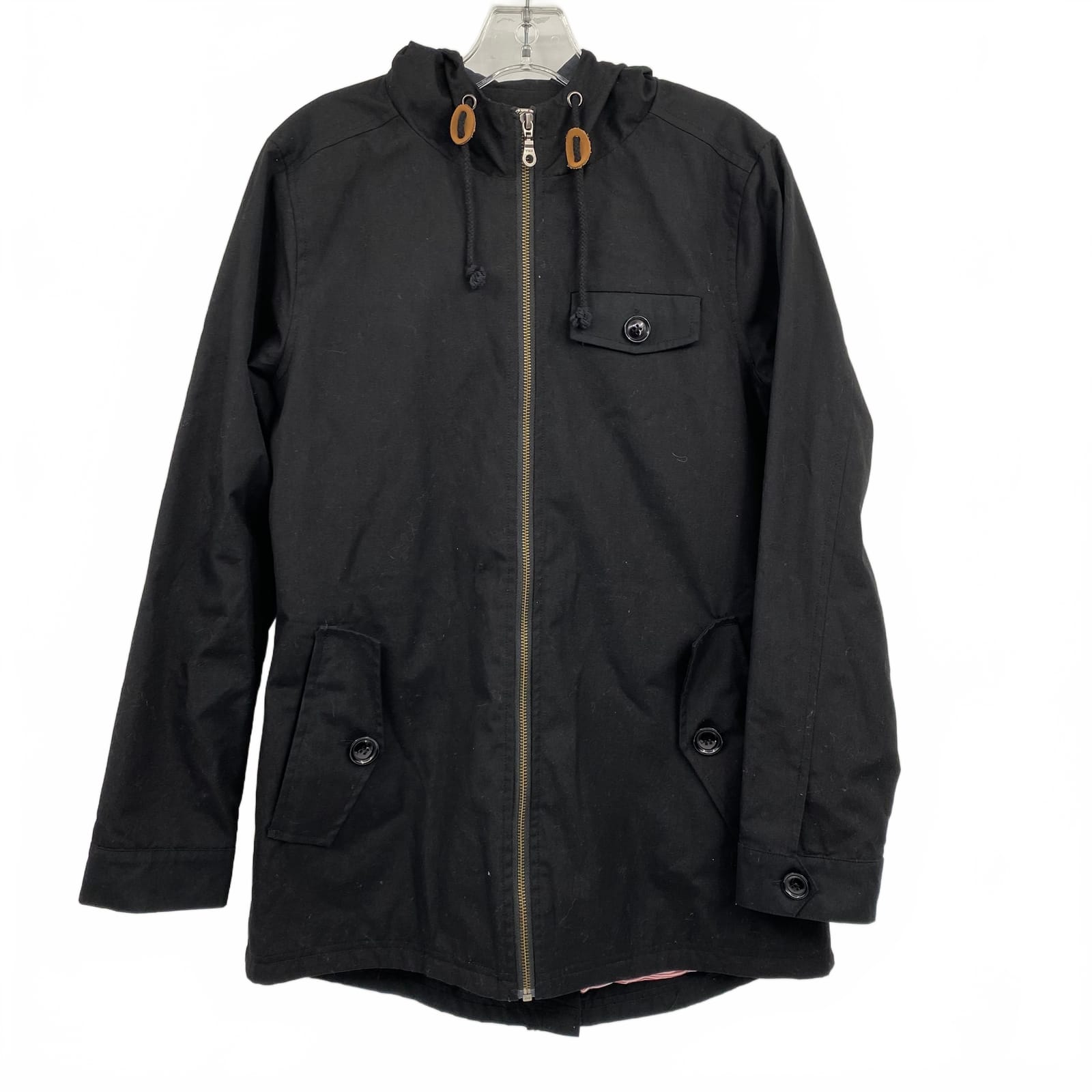 Bridge & Burn Black Cotton Blend Jacket