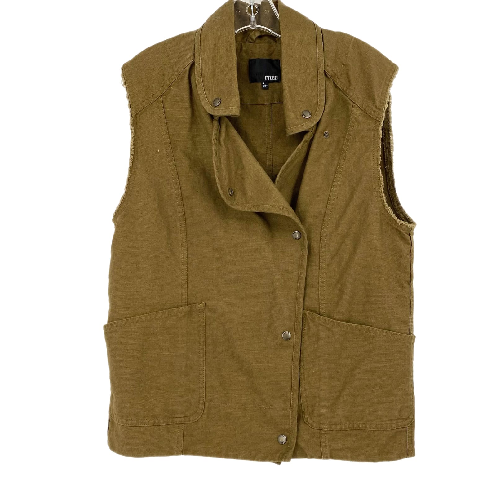 Wilfred Tan Linen-Cotton Vest