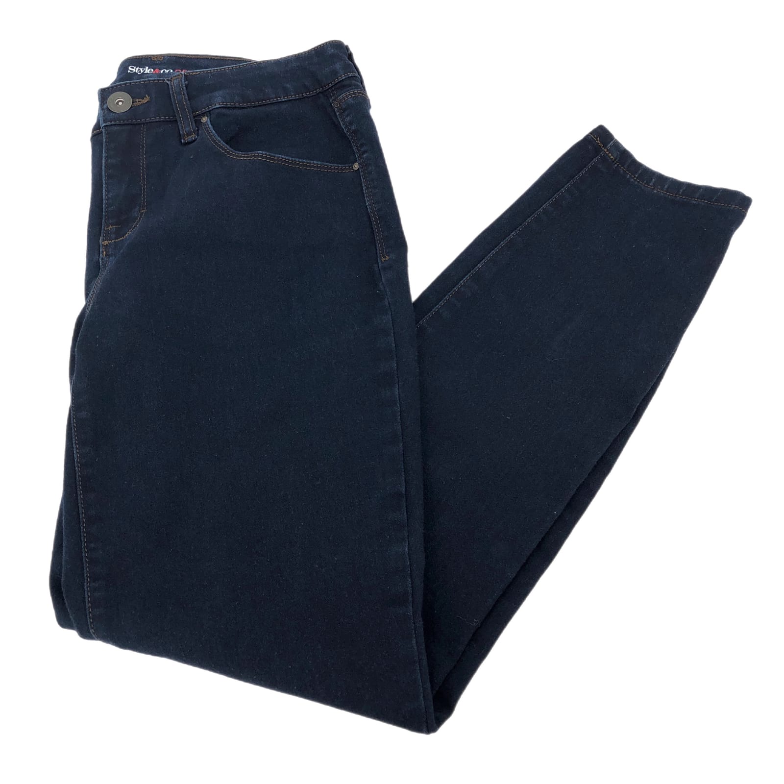 Style & Co. Blue Mid-Rise Straight Leg Jeans