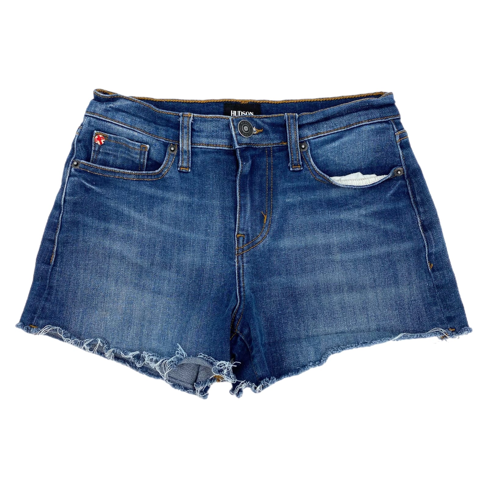 Hudson Jeans Blue Medium Wash Jean Shorts