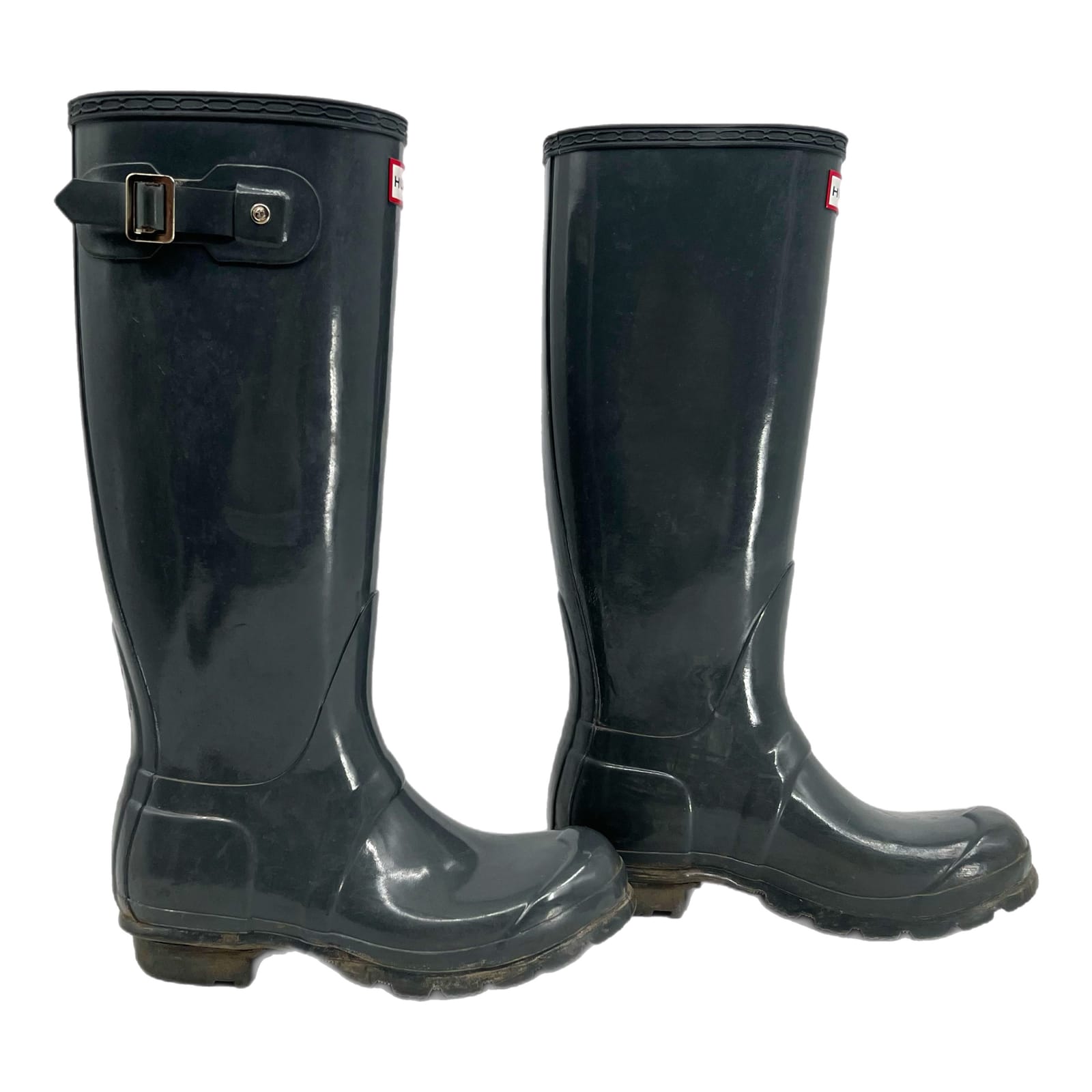 Hunter Gray Tall Waterproof Rain Boots