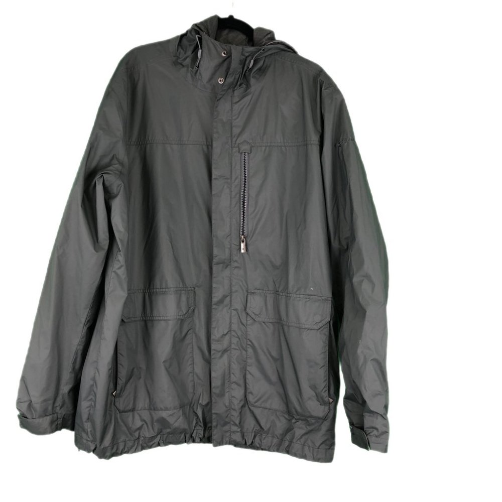 Columbia Gray Breathable Waterproof Hooded Jacket
