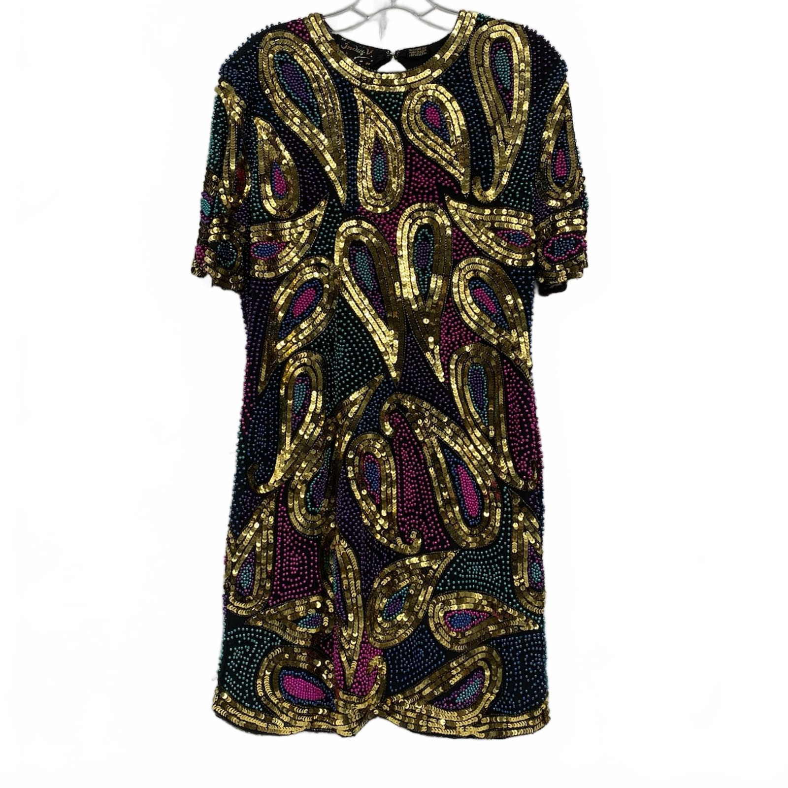 Indus V Gold Purple Mini Dress