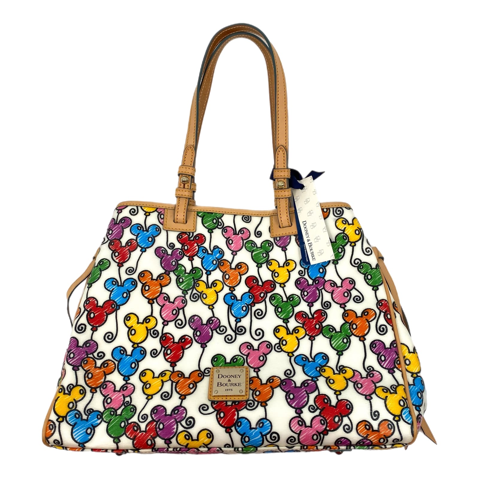 Dooney & Bourke White Multicolor Disney Mickey Balloon Tote