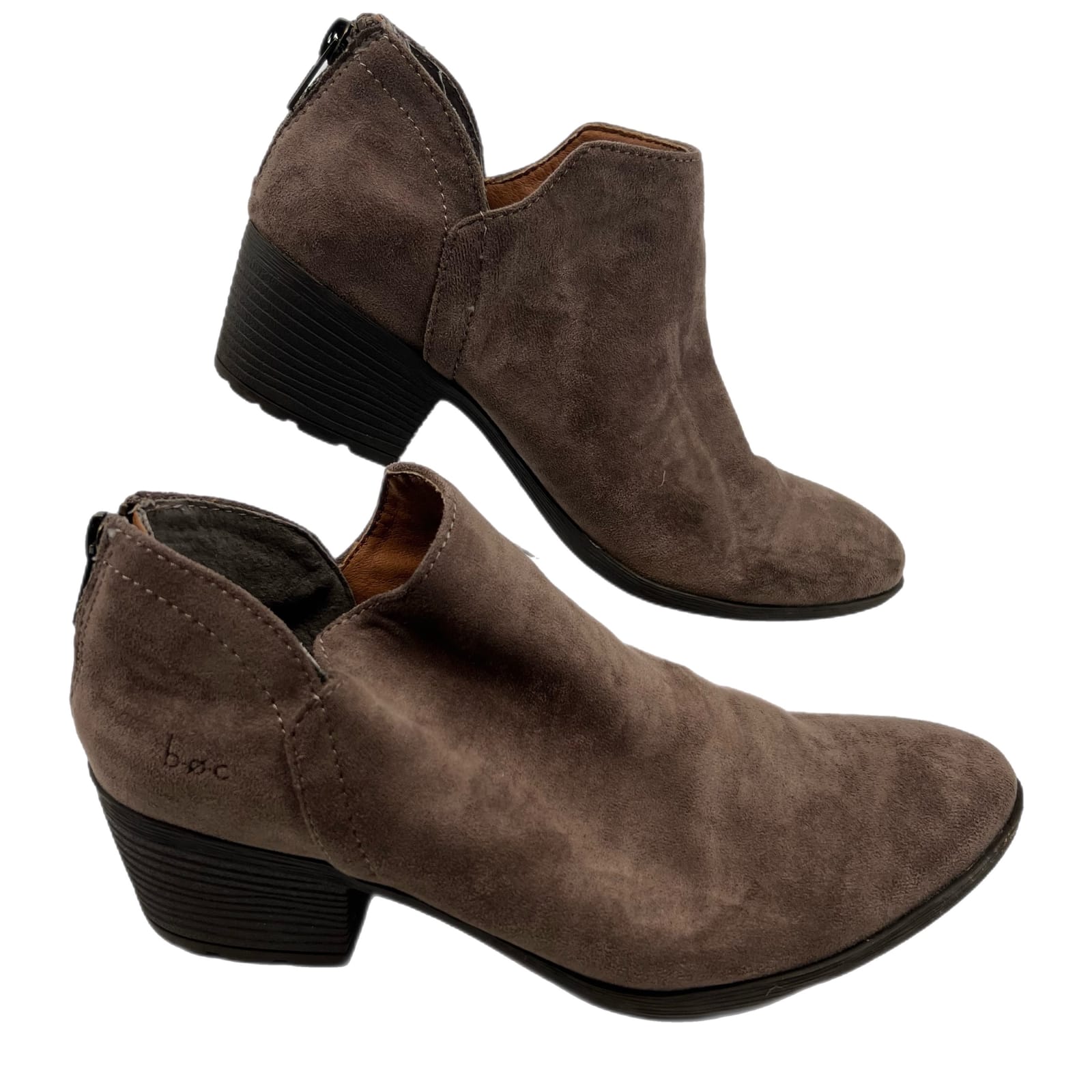 Born Brown Classic Block Heel Bootie