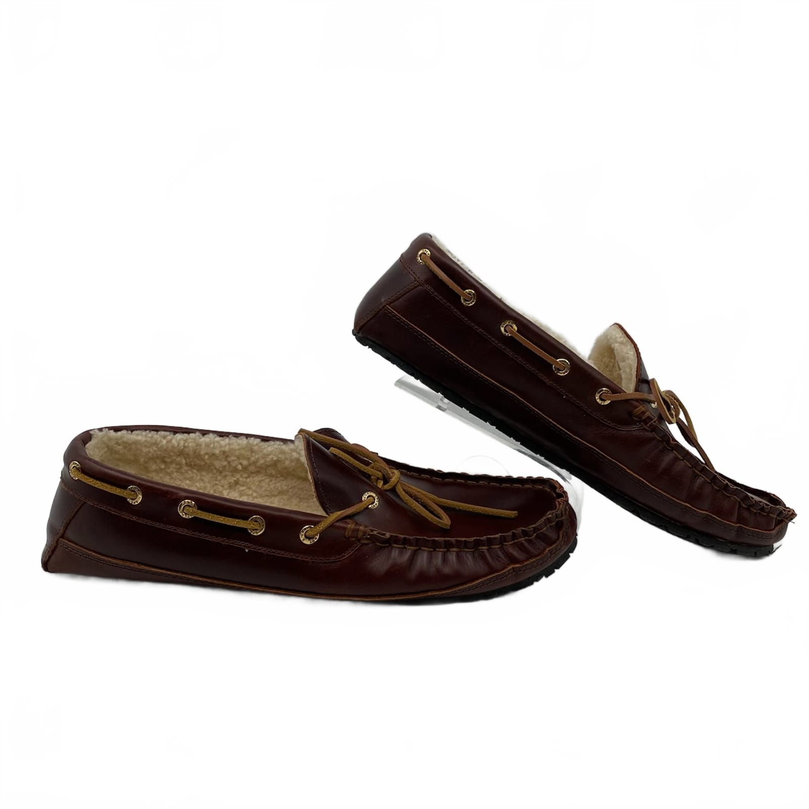 Sperry Brown Leather Gold Cup Moccasins