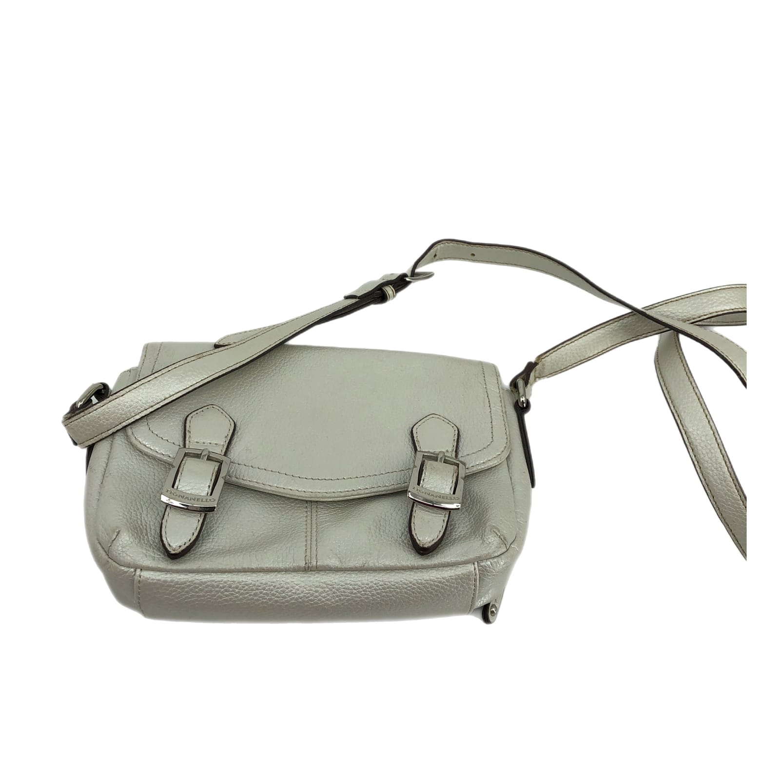 Tignanello White Leather Crossbody Bag