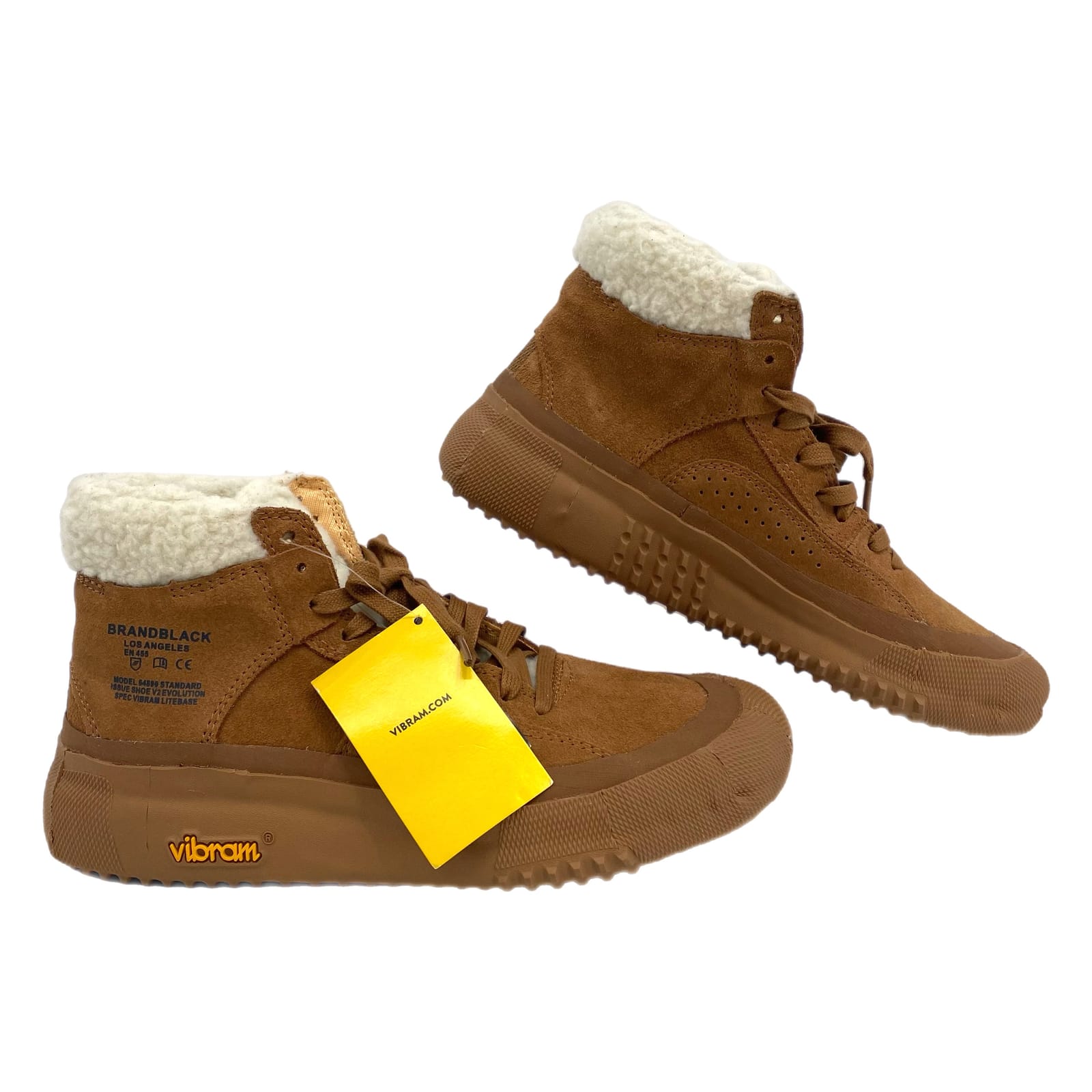 Brand Black Brown White Suede Lace Up Ankle Boots