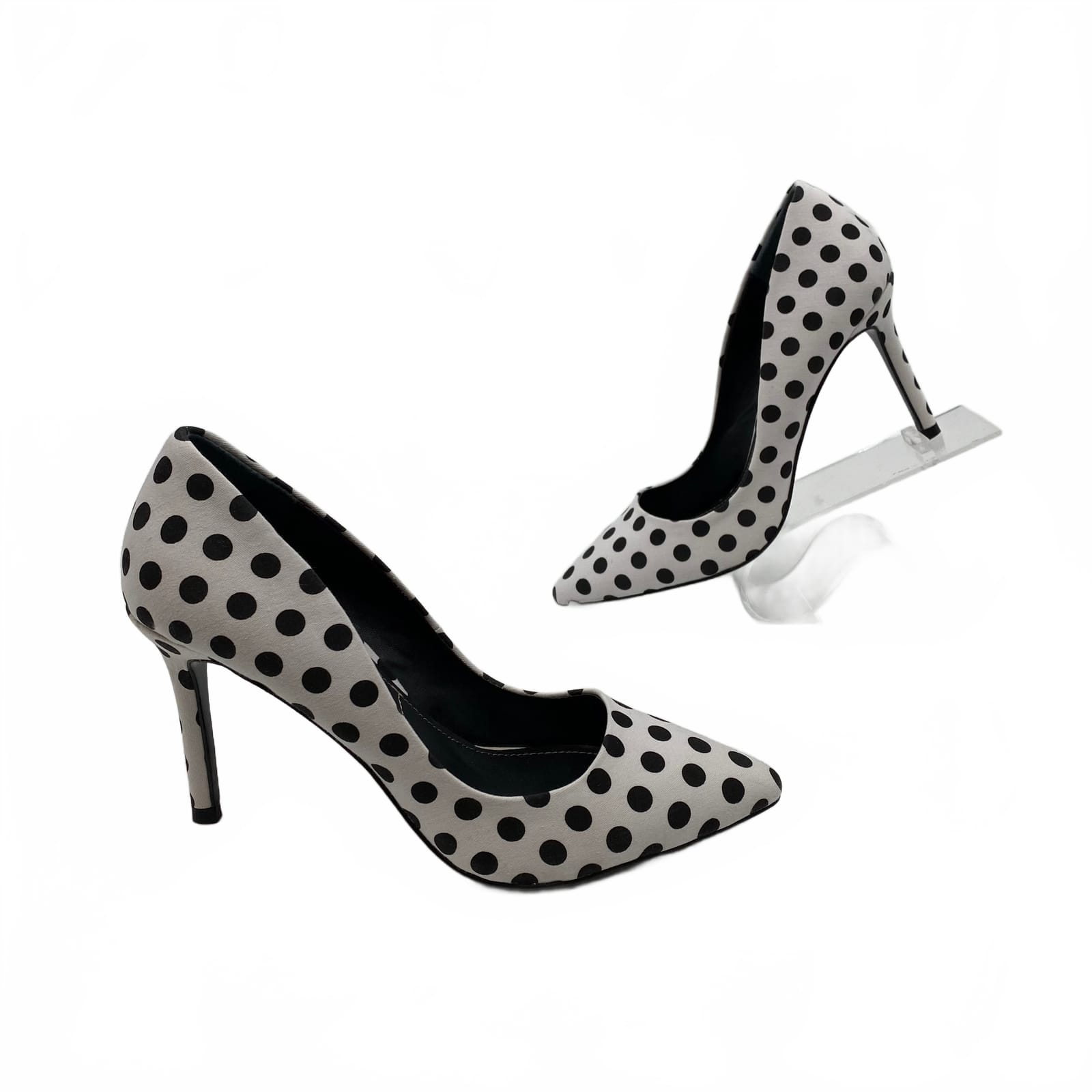 Charles David Black/White Polka Dot Pump