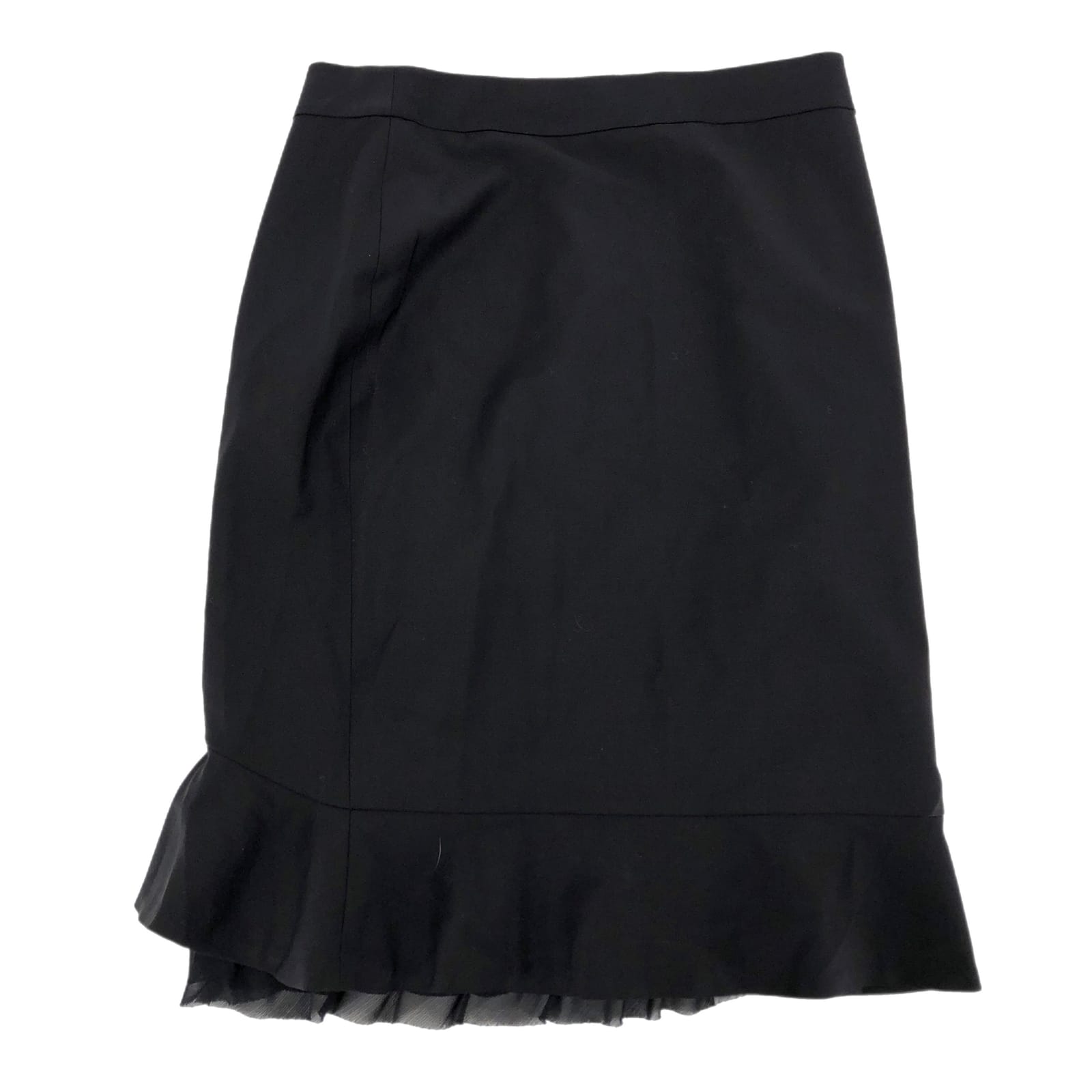 Ann Taylor Black Straight & Pencil Midi Skirt