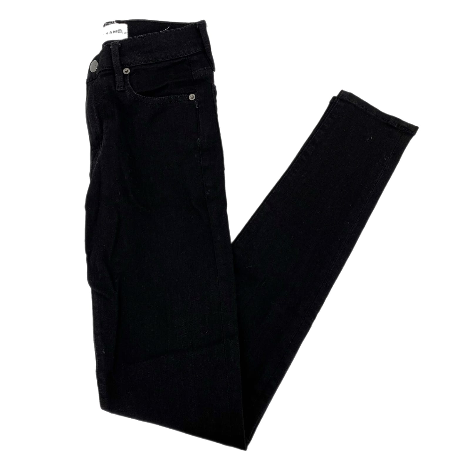 Frame Denim Black High-Rise Skinny Jeans