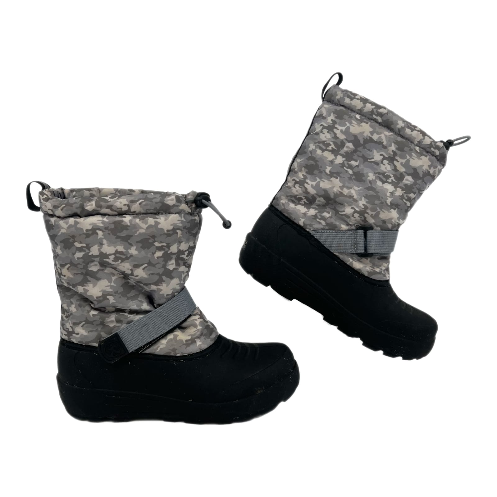Northside Gray & Black Waterproof Camouflage Snow Boots
